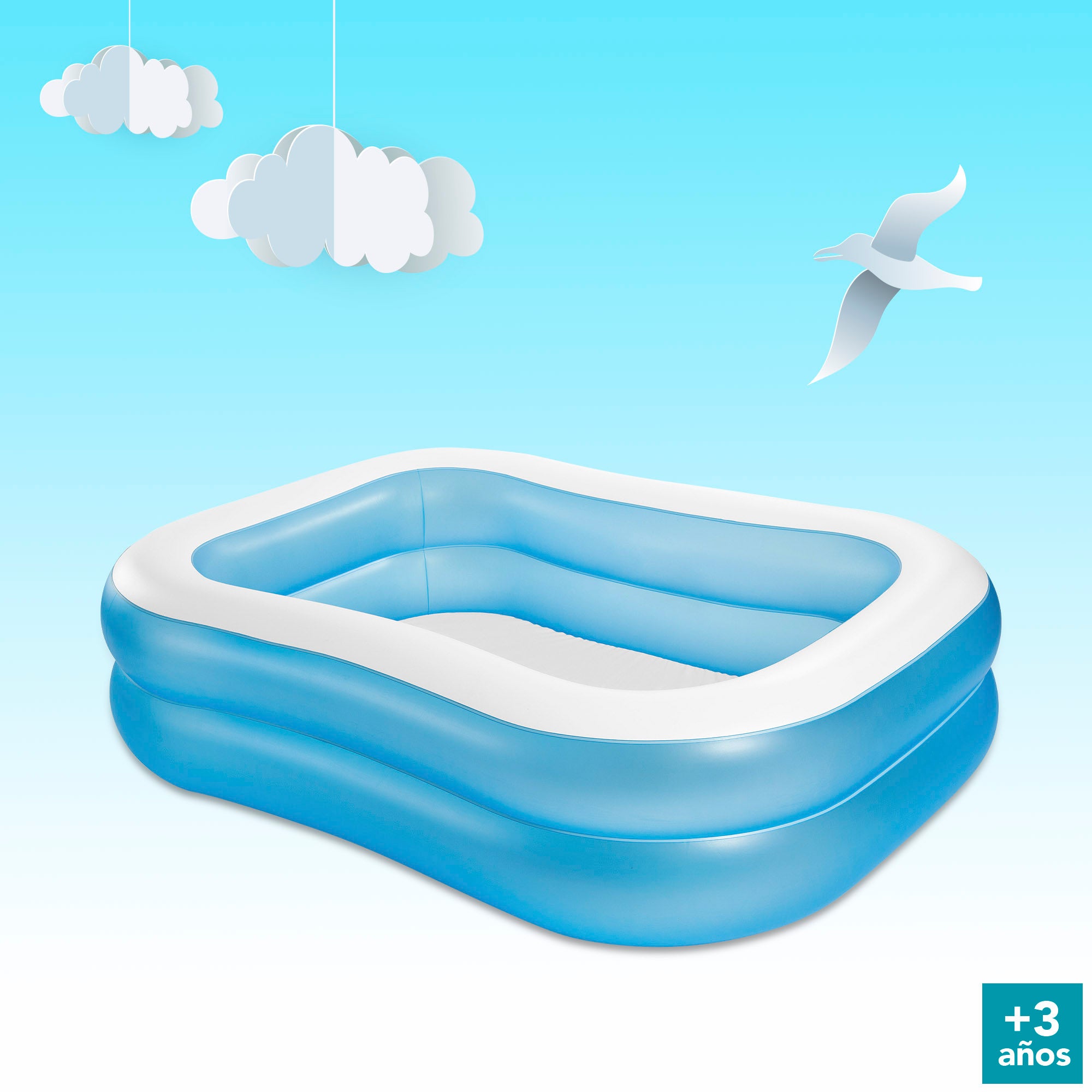 Piscina familiar infantil INTEX, azul