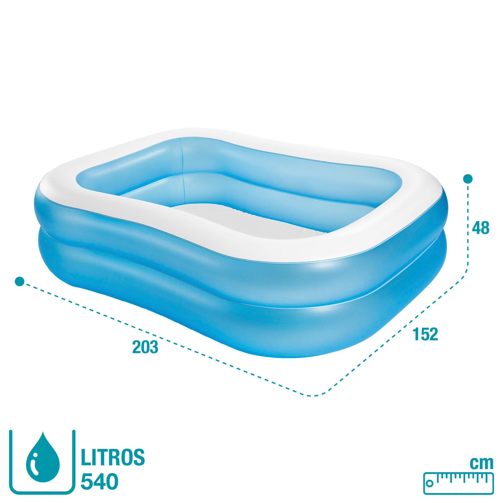 Piscina familiar infantil INTEX, azul