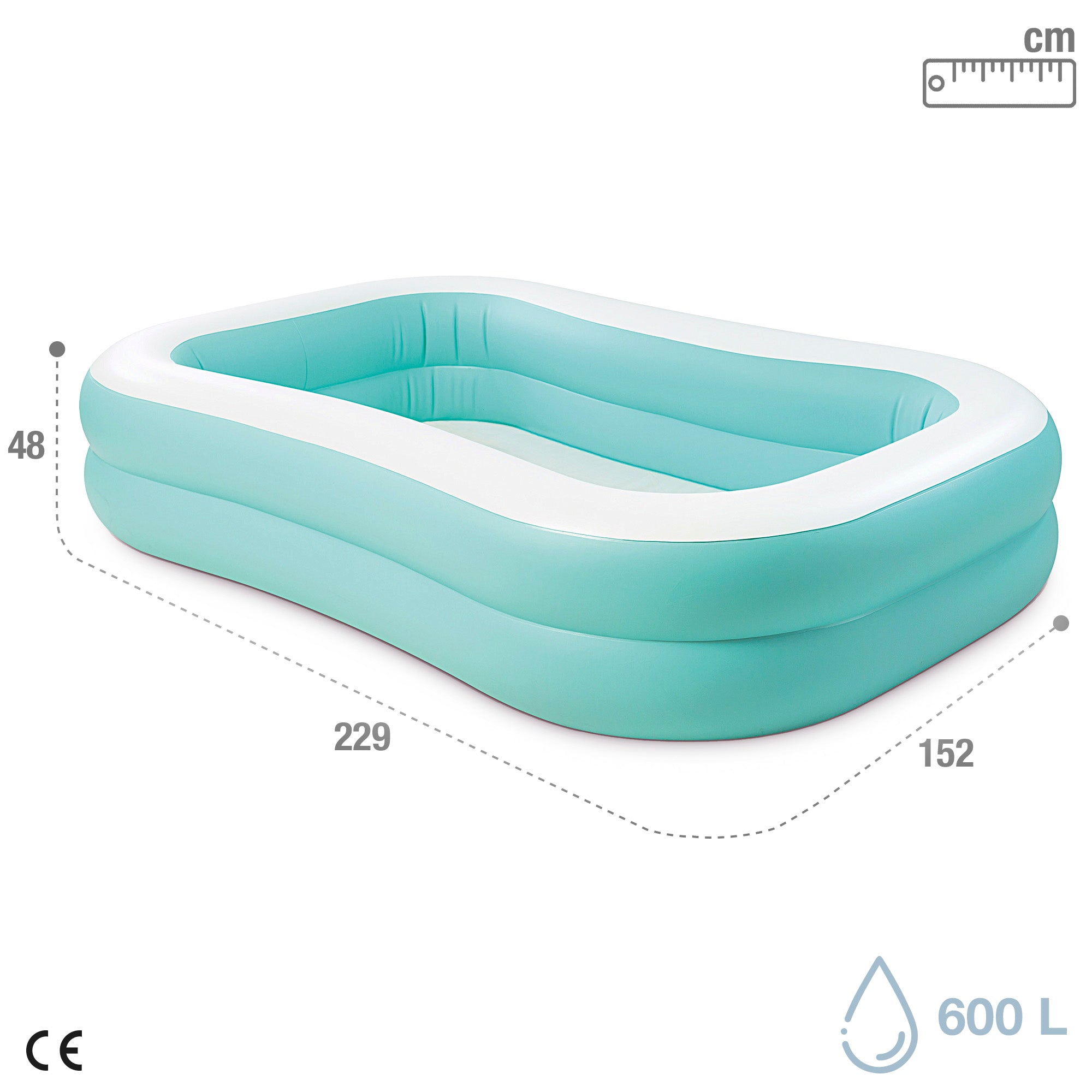 Piscina insuflável familiar azul da INTEX