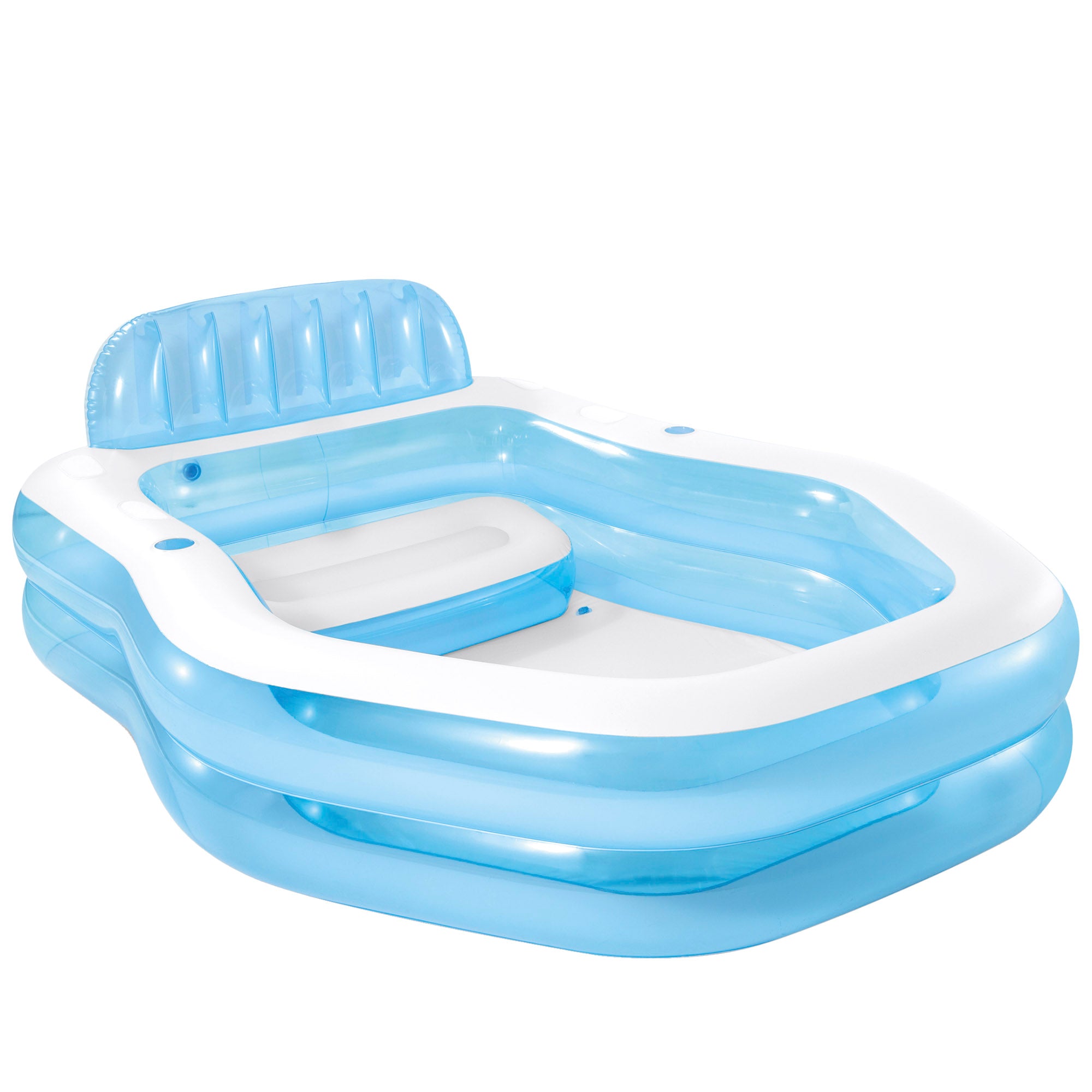 Piscina insuflável infantil INTEX com assento e cobertura, azul, 229x191x135 cm