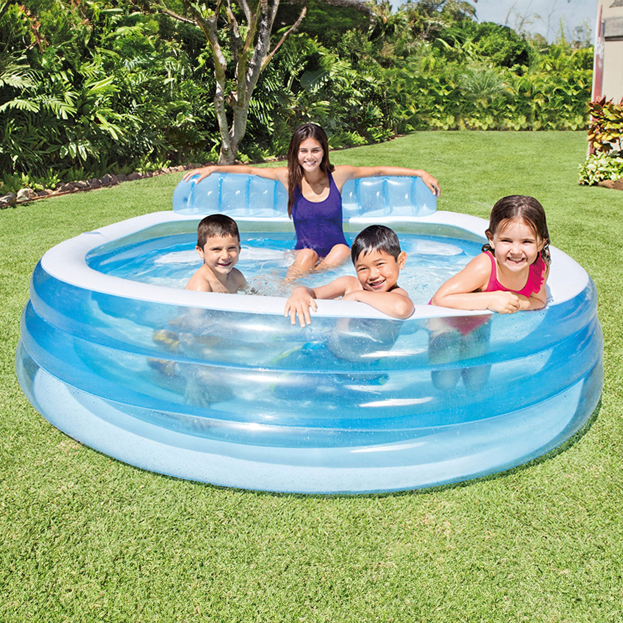 Piscina insuflável INTEX com espreguiçadeira 229x218x79 cm - 590 l