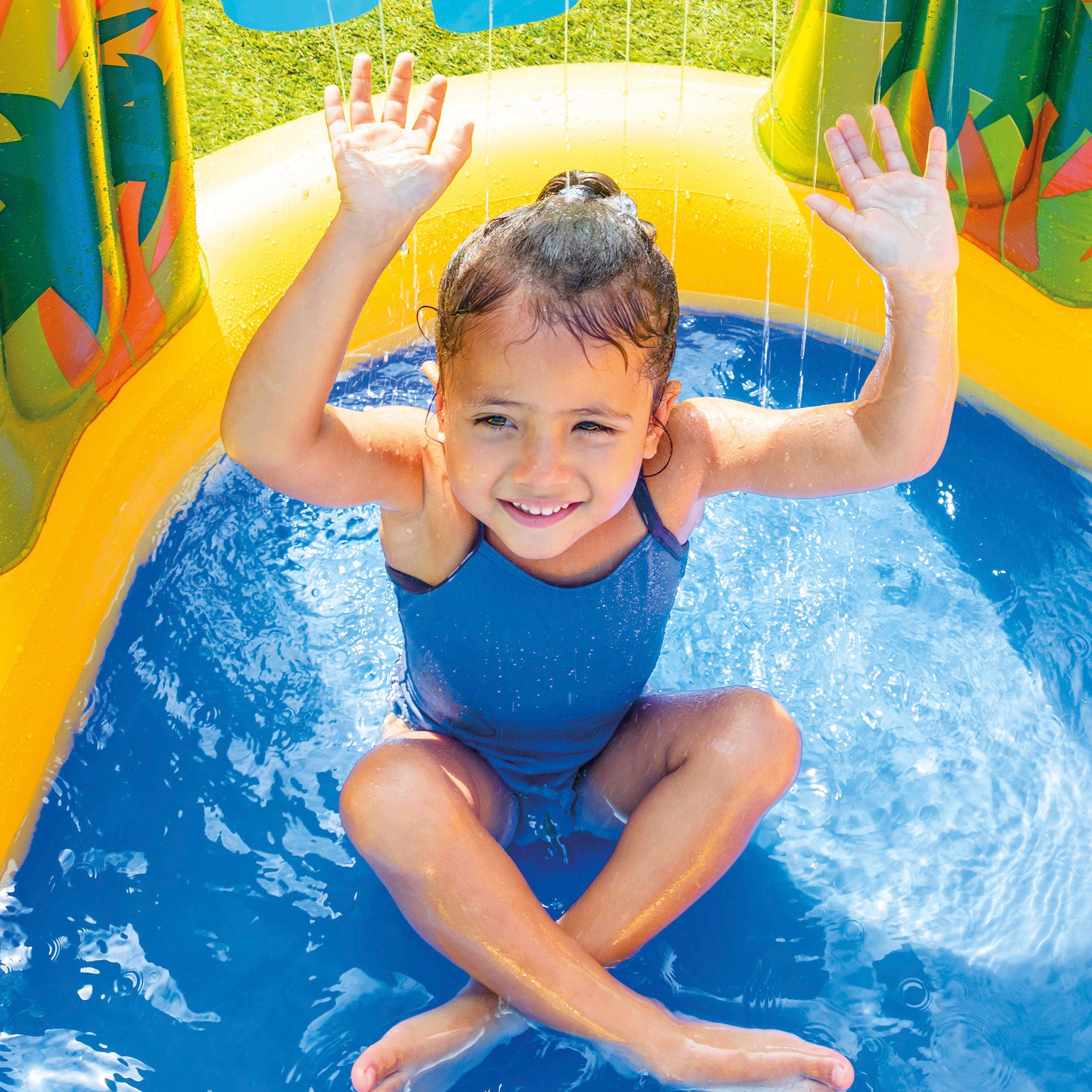 Centro de atividades insuflável Dinossauro da INTEX, 249 x 191 x 109 cm, 272 litros