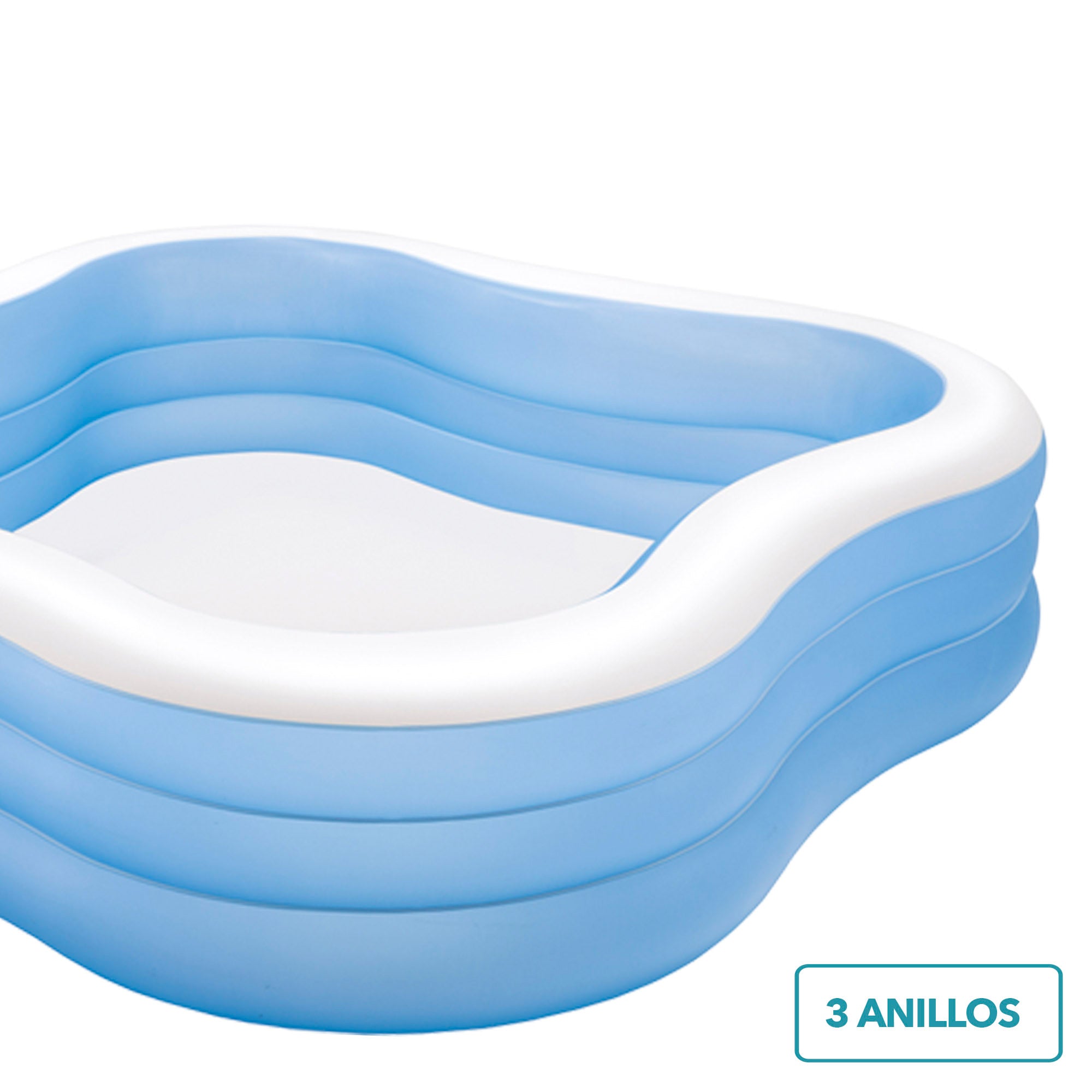 Piscina insuflável quadrada INTEX 229x229x56 cm - 1.250 litros