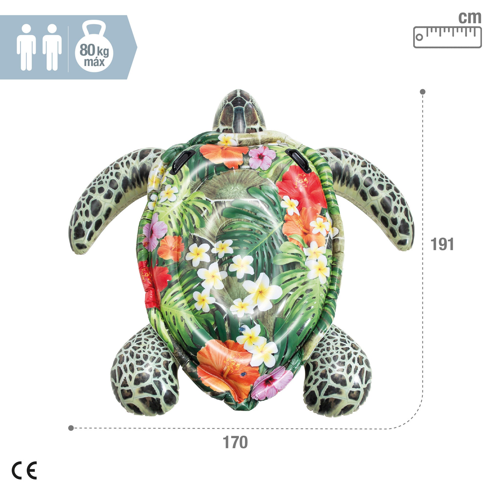 Tartaruga insuflável grande INTEX 191x170 cm