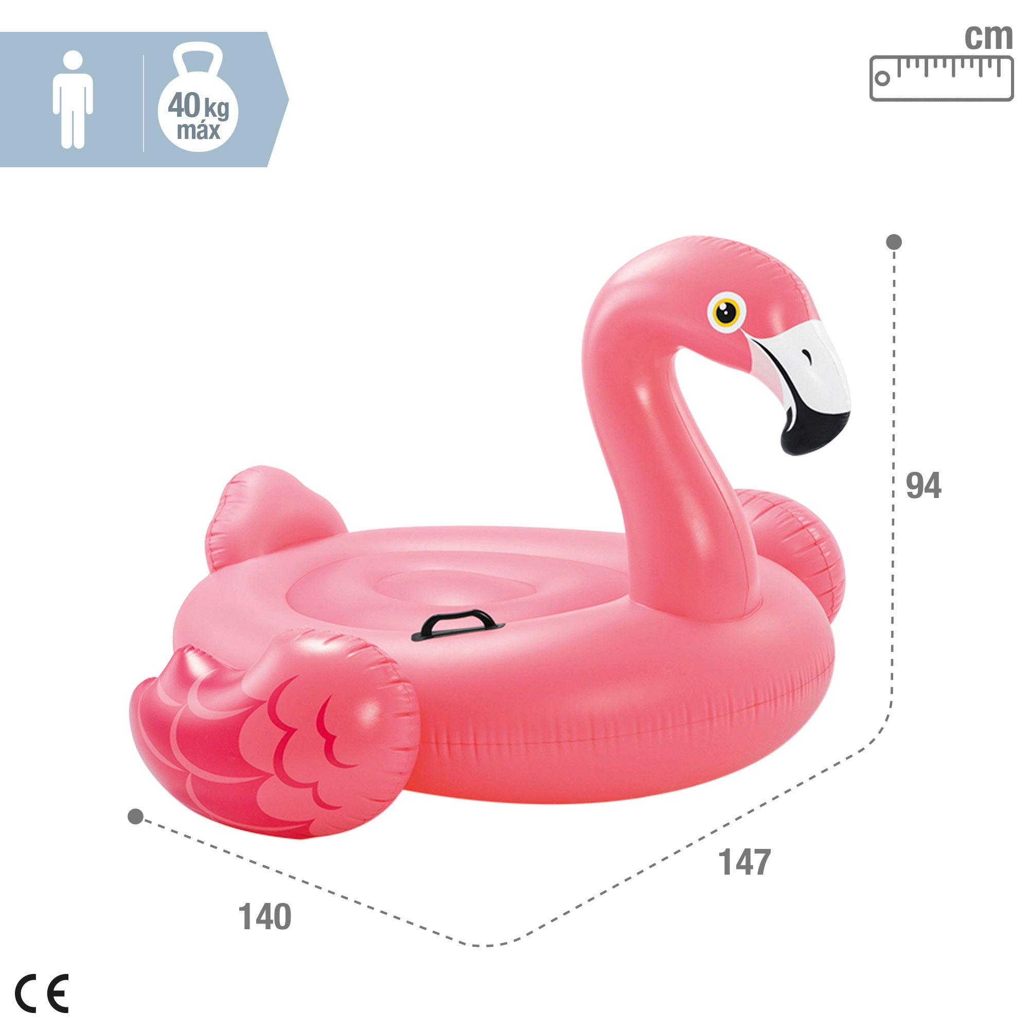Flamingo insuflável INTEX 147x140x94 cm