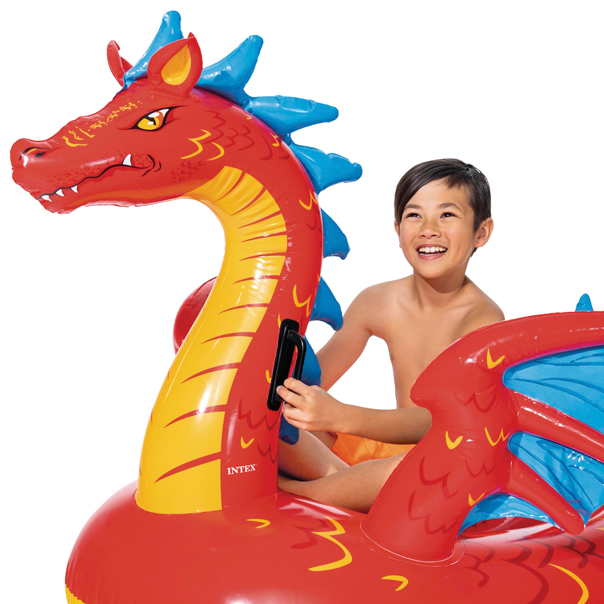 Boia de piscina INTEX Dragão com pegas 198x173 cm