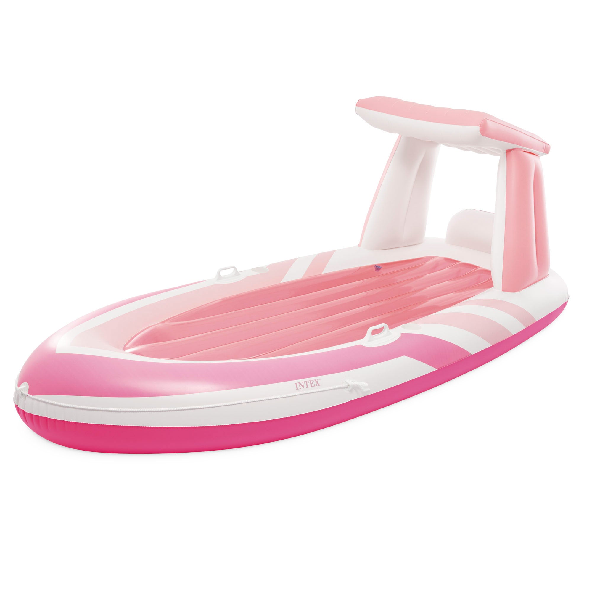 Colchão insuflável INTEX Pink Paradise com cobertura e suporte para copos