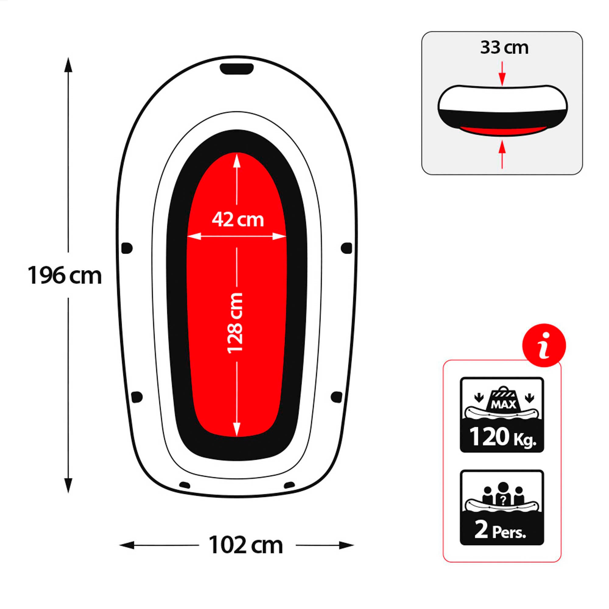 Bote insuflável INTEX Explorer Pro 200 - 196x102x33 cm
