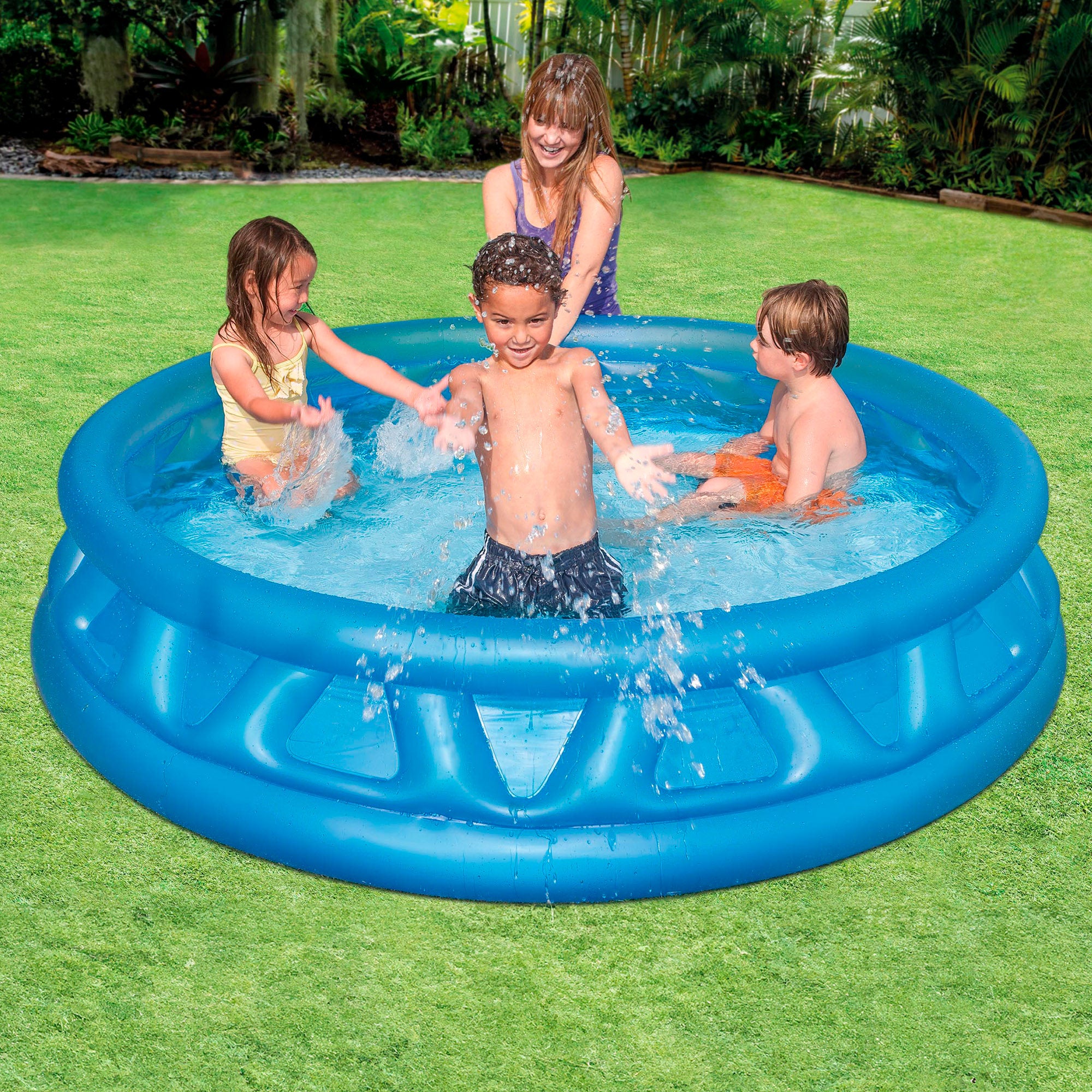 Piscina insuflável infantil INTEX com 2 anéis e superfície texturada, 188x46 cm - 666 litros