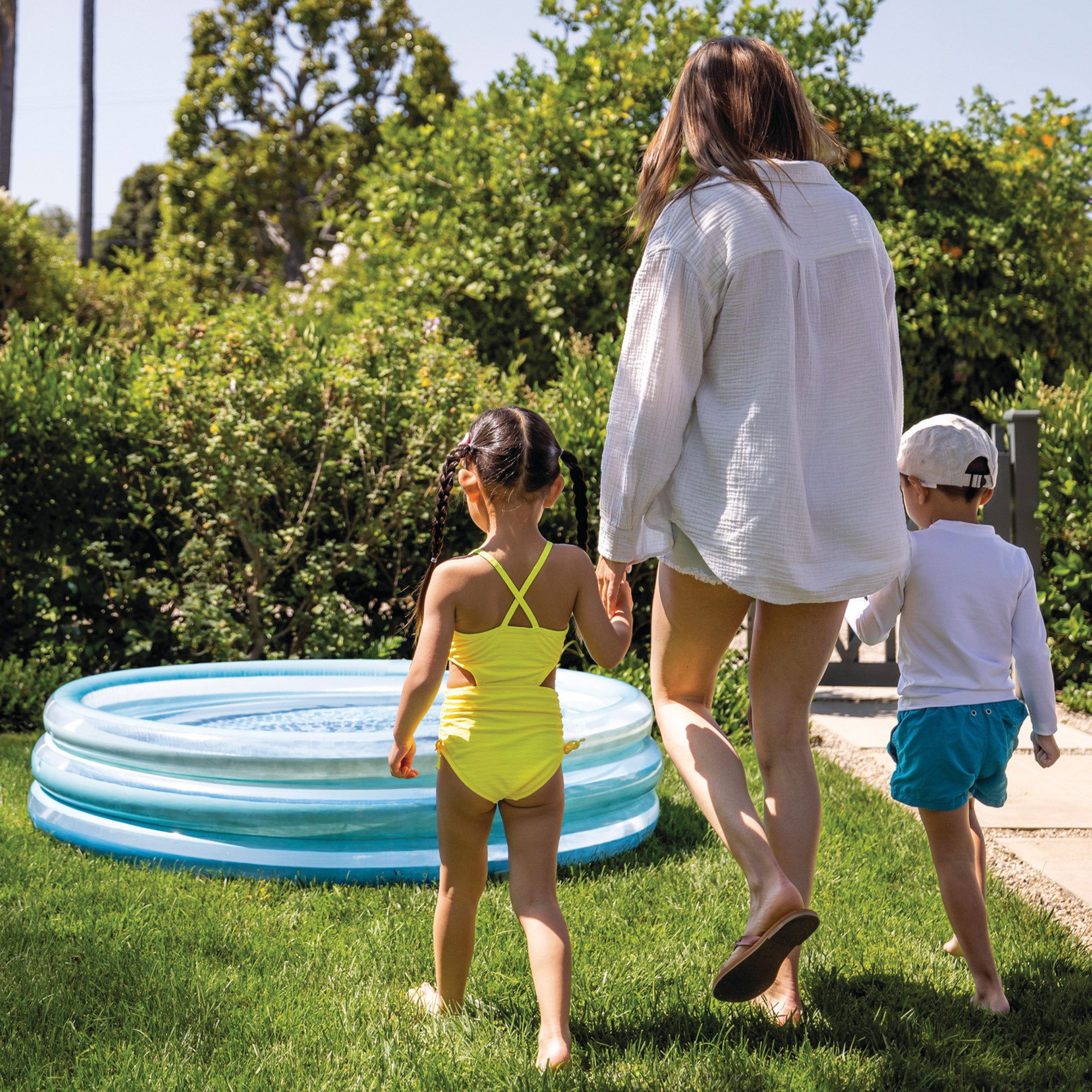 Piscina infantil insuflável INTEX Blue Biss com piso estampado