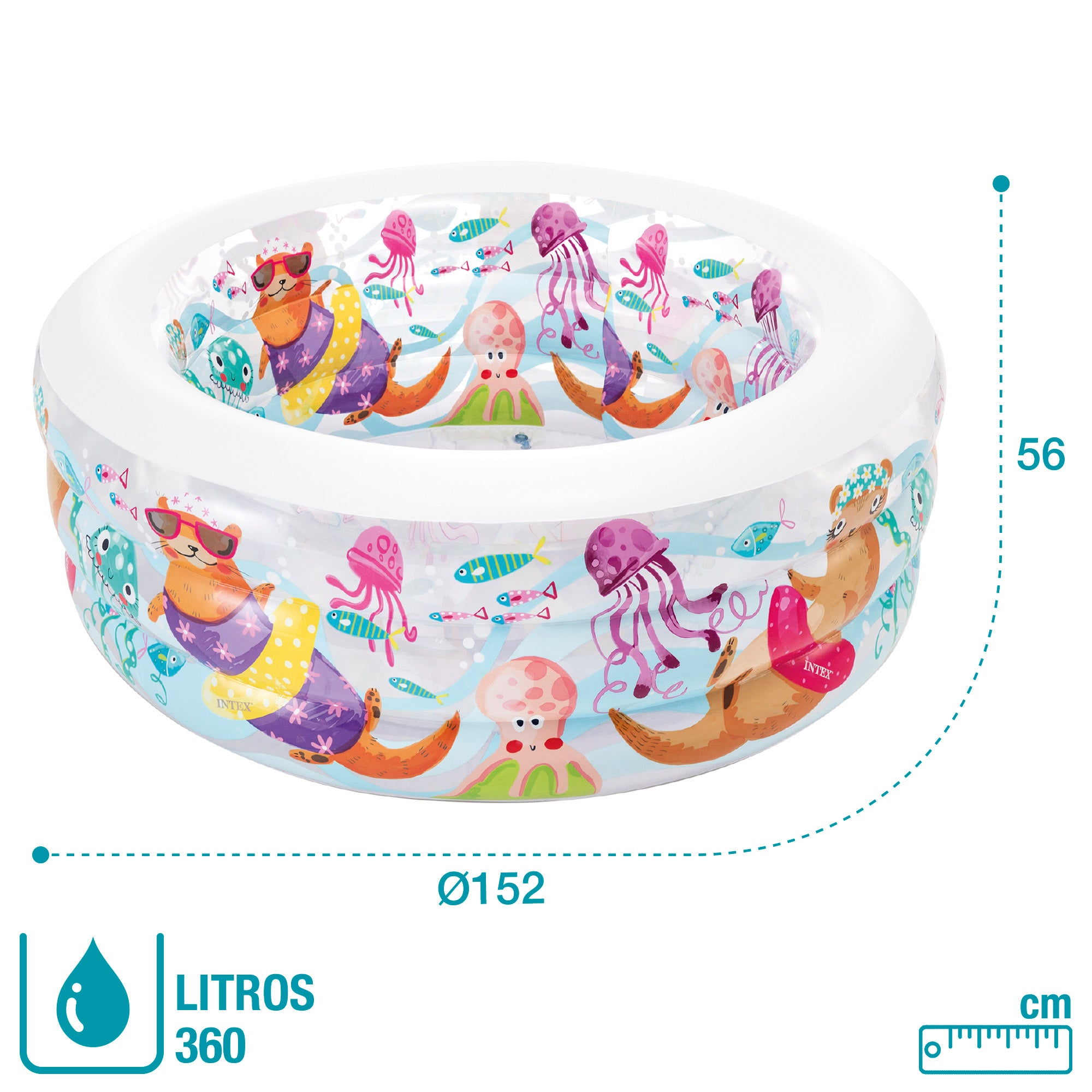 Piscina insuflável INTEX com aquário, 152x56cm - 360 litros