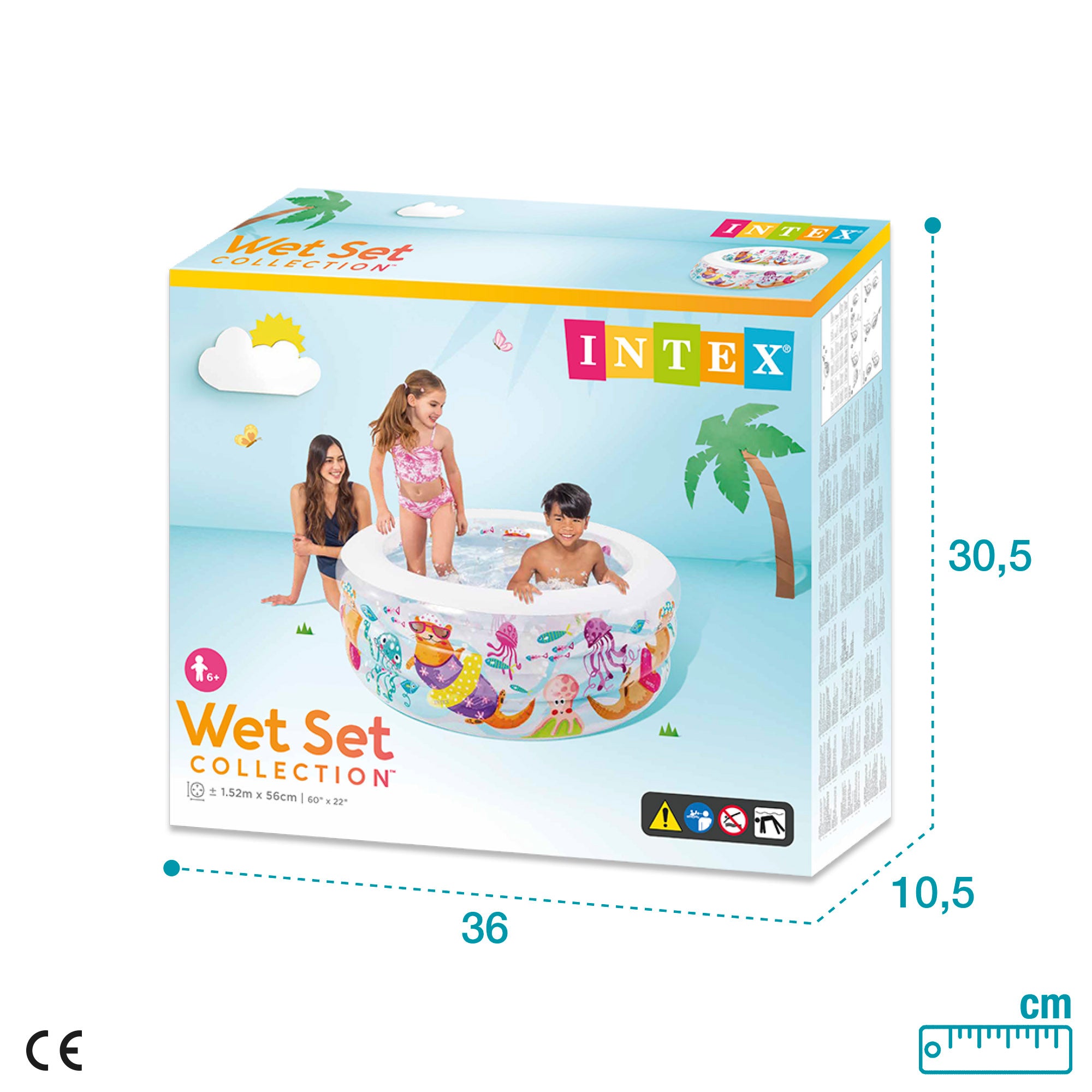 Piscina insuflável INTEX com aquário, 152x56cm - 360 litros