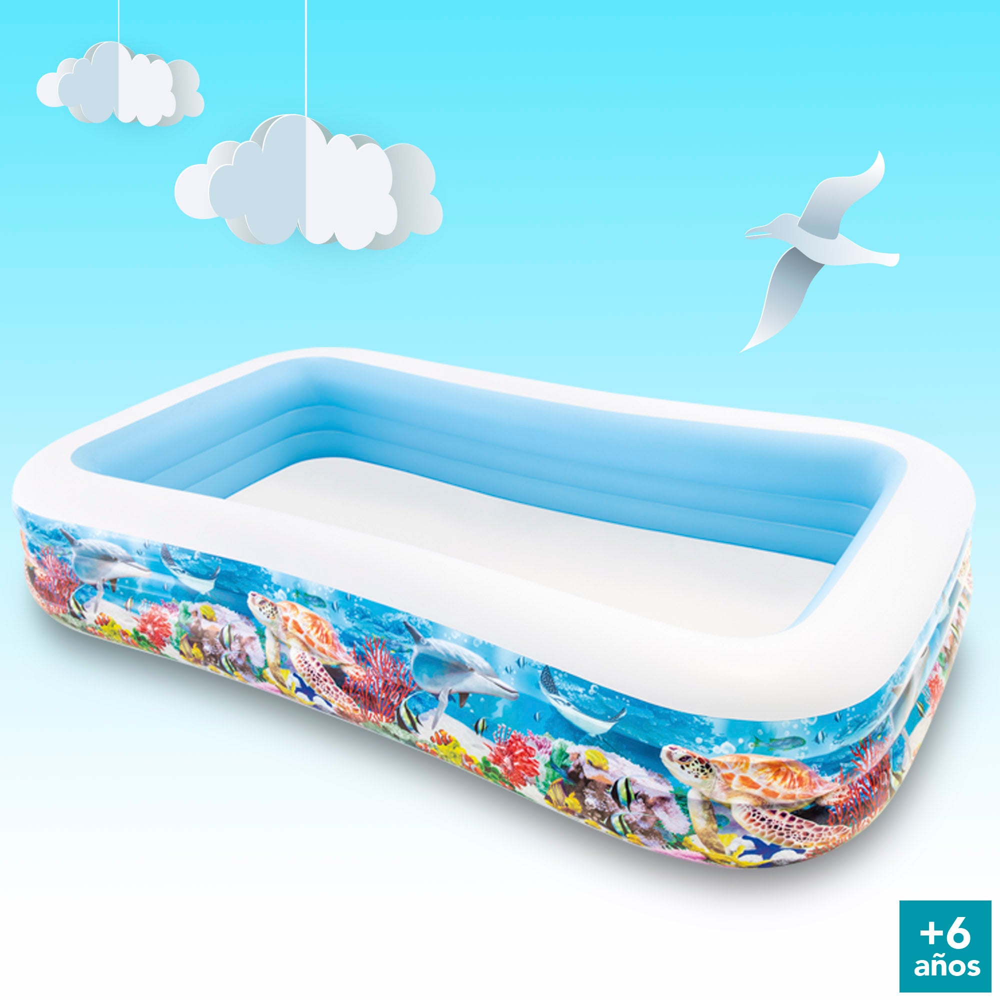 Piscina insuflável tropical INTEX 305x183x56 cm - 1020 l