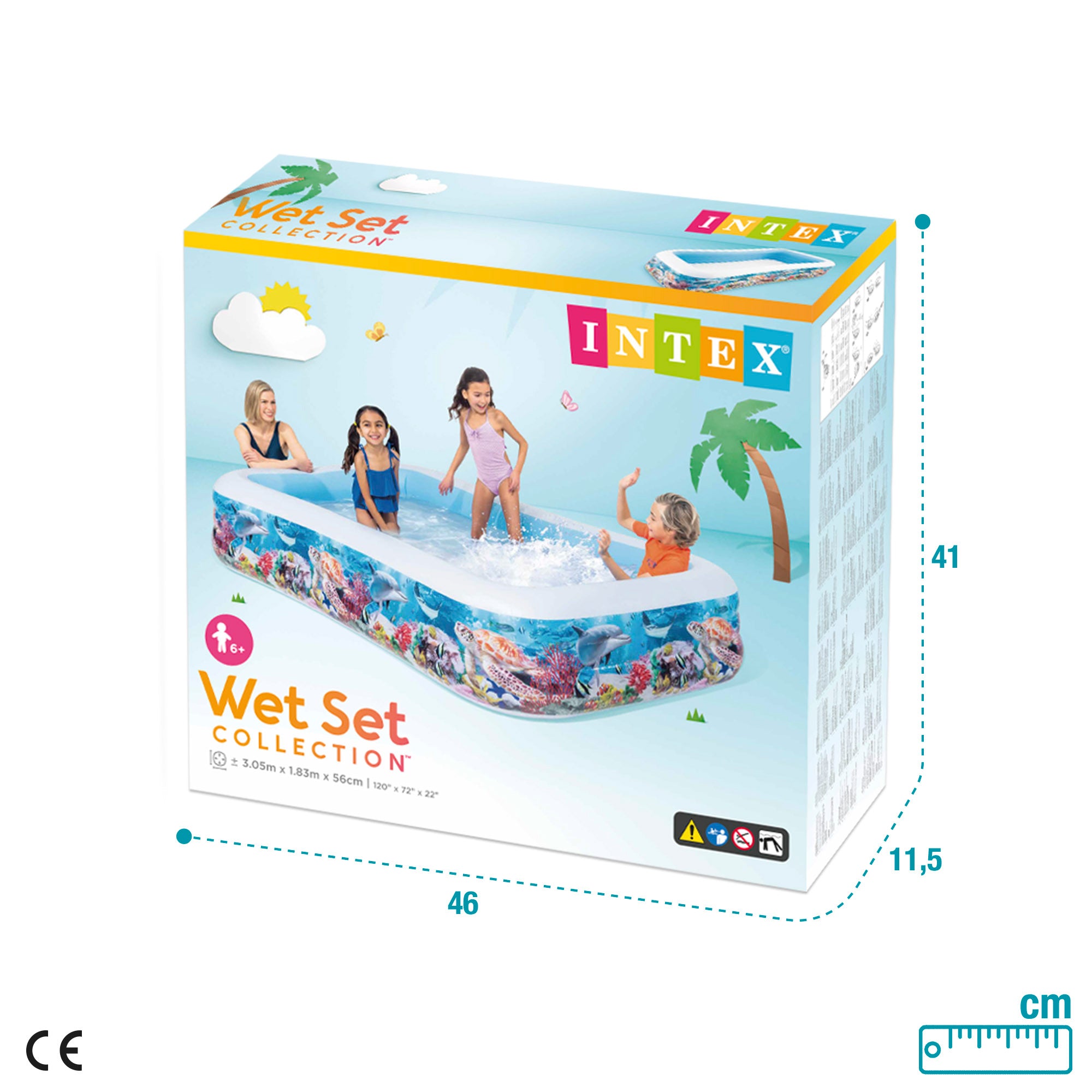 Piscina insuflável tropical INTEX 305x183x56 cm - 1020 l