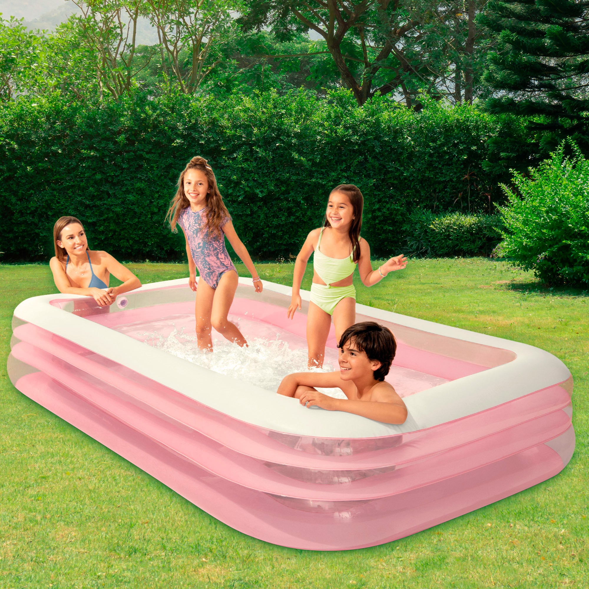 Piscina insuflável rosa INTEX 305x183x56 cm