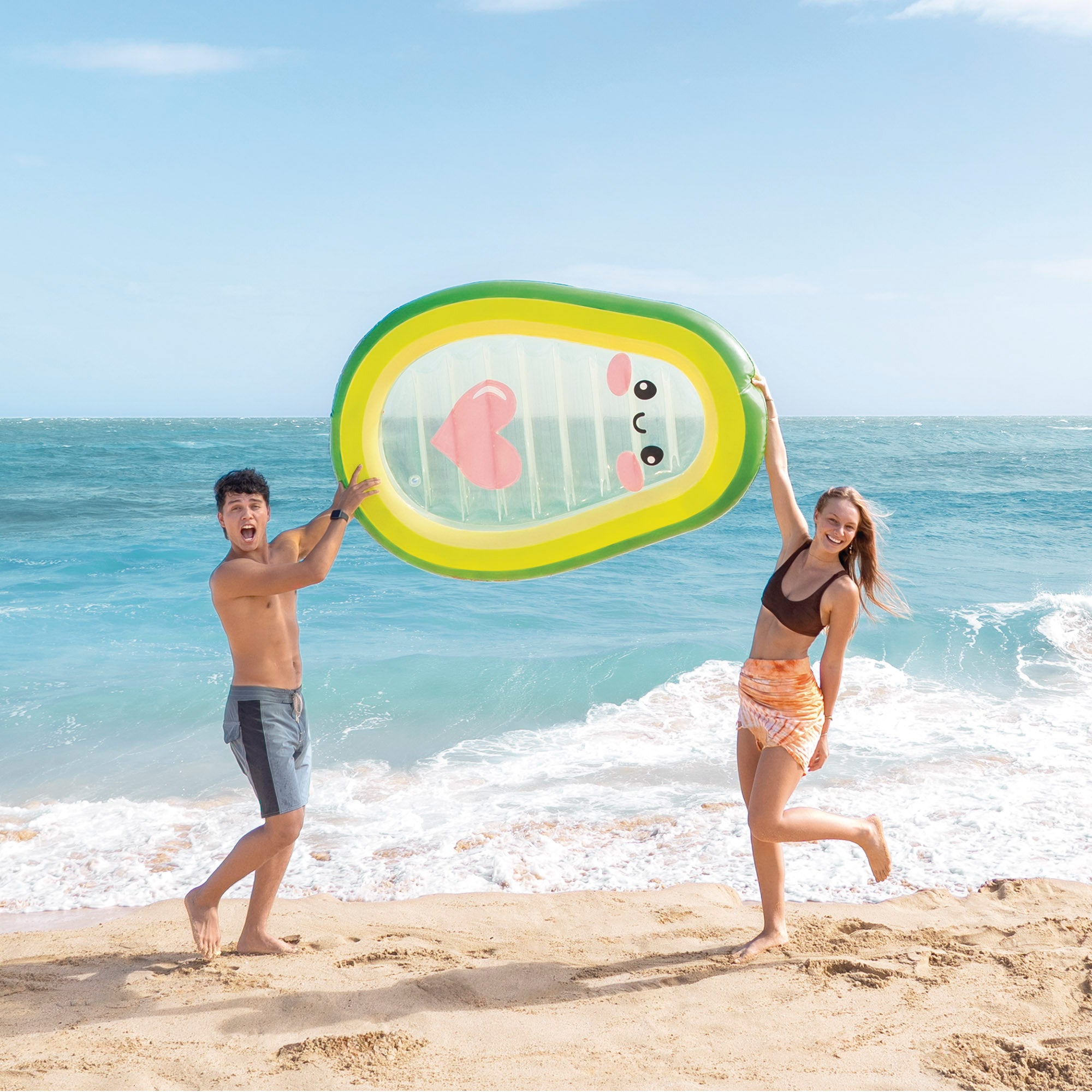 Colchão insuflável INTEX em formato de abacate