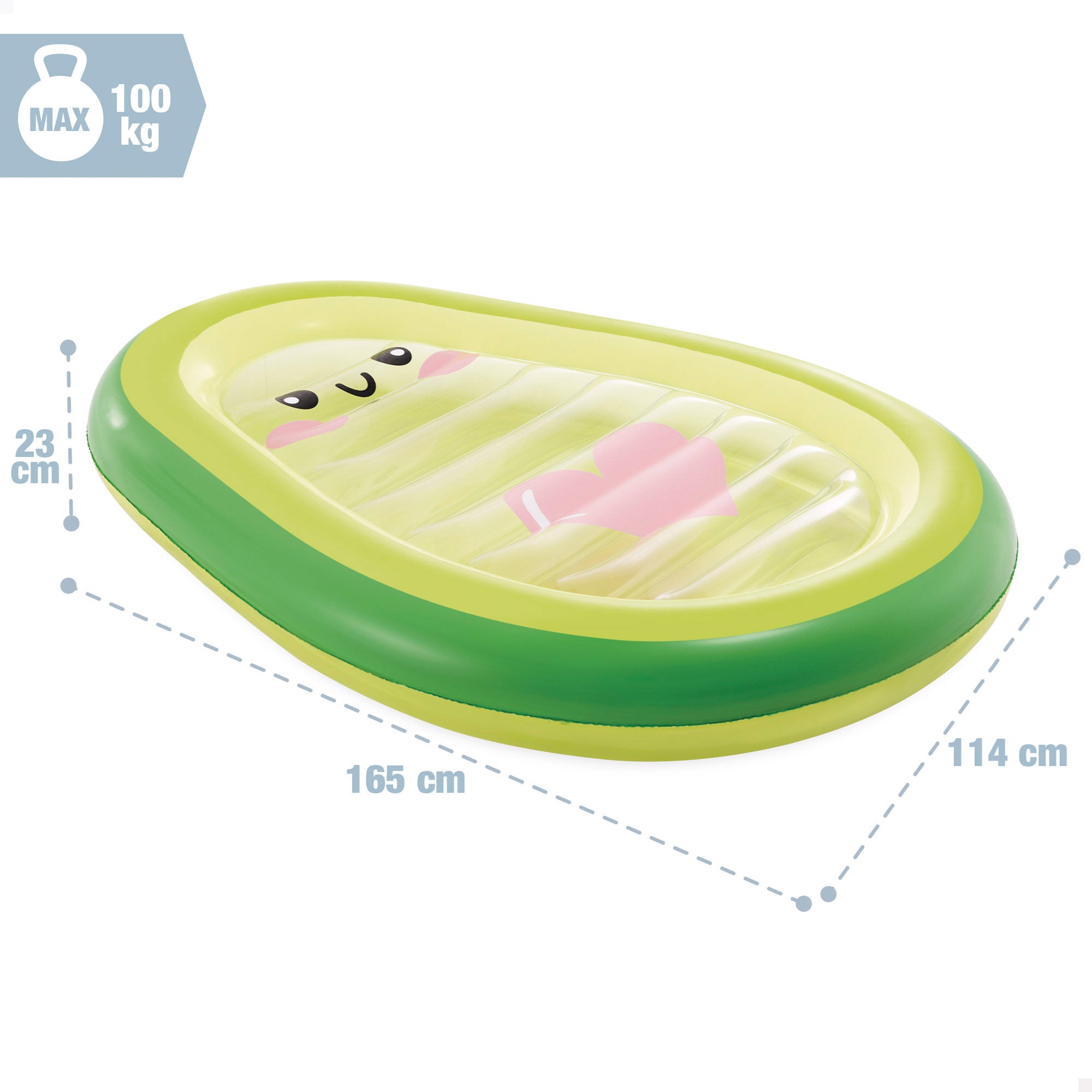 Colchão insuflável INTEX em formato de abacate