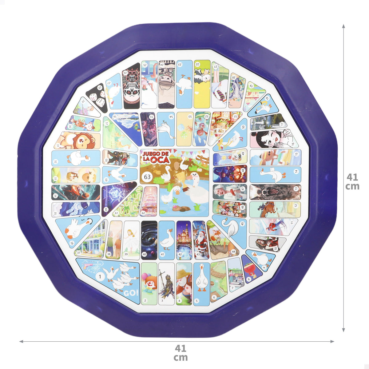 Tabuleiro reversível 2 em 1 ludo e jogo do ganso CB Games