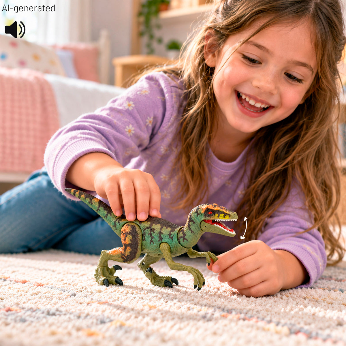 Conjunto de dinossauro com helicóptero, mota e explorador Animal World
