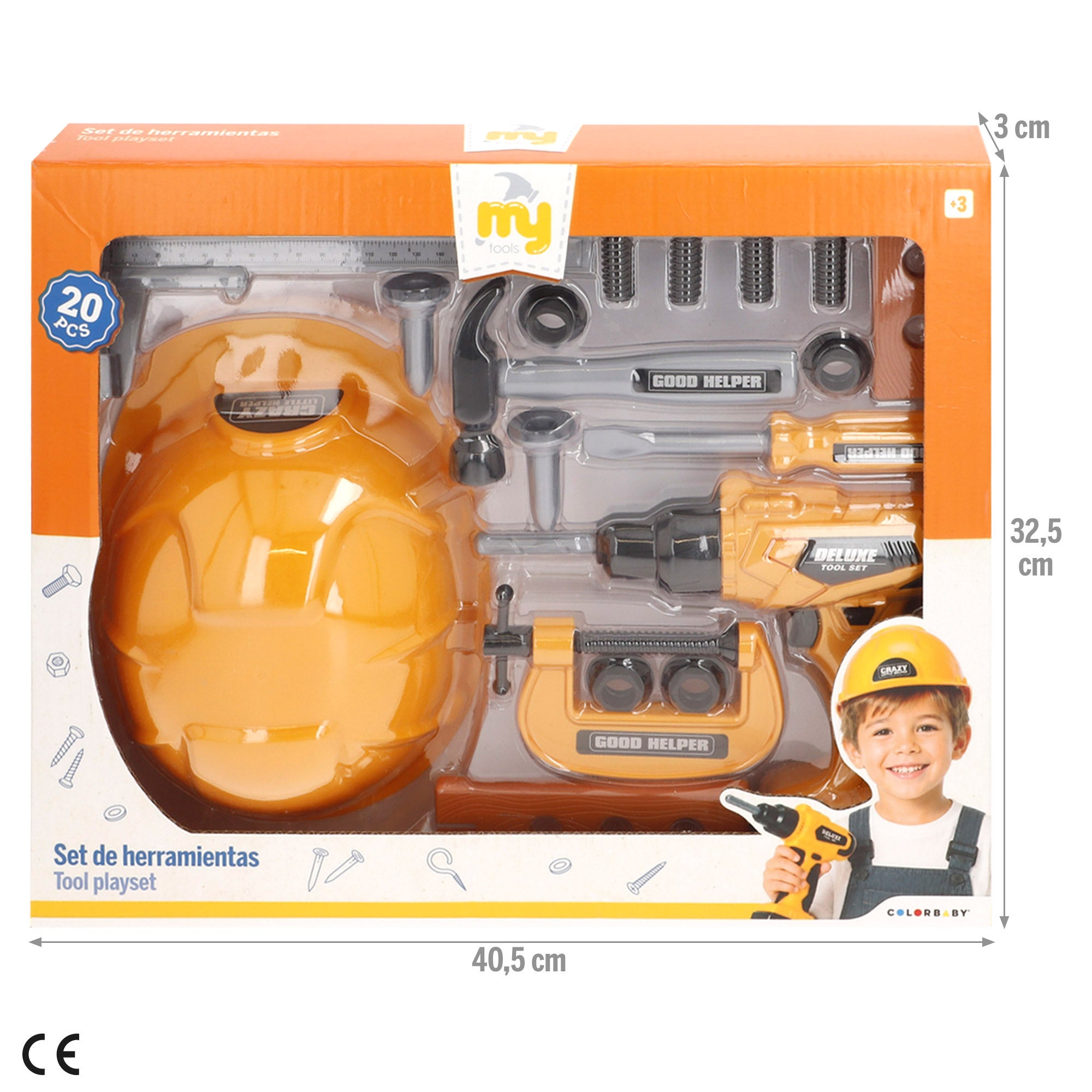 Conjunto de ferramentas com berbequim elétrico + 3 anos My Tools