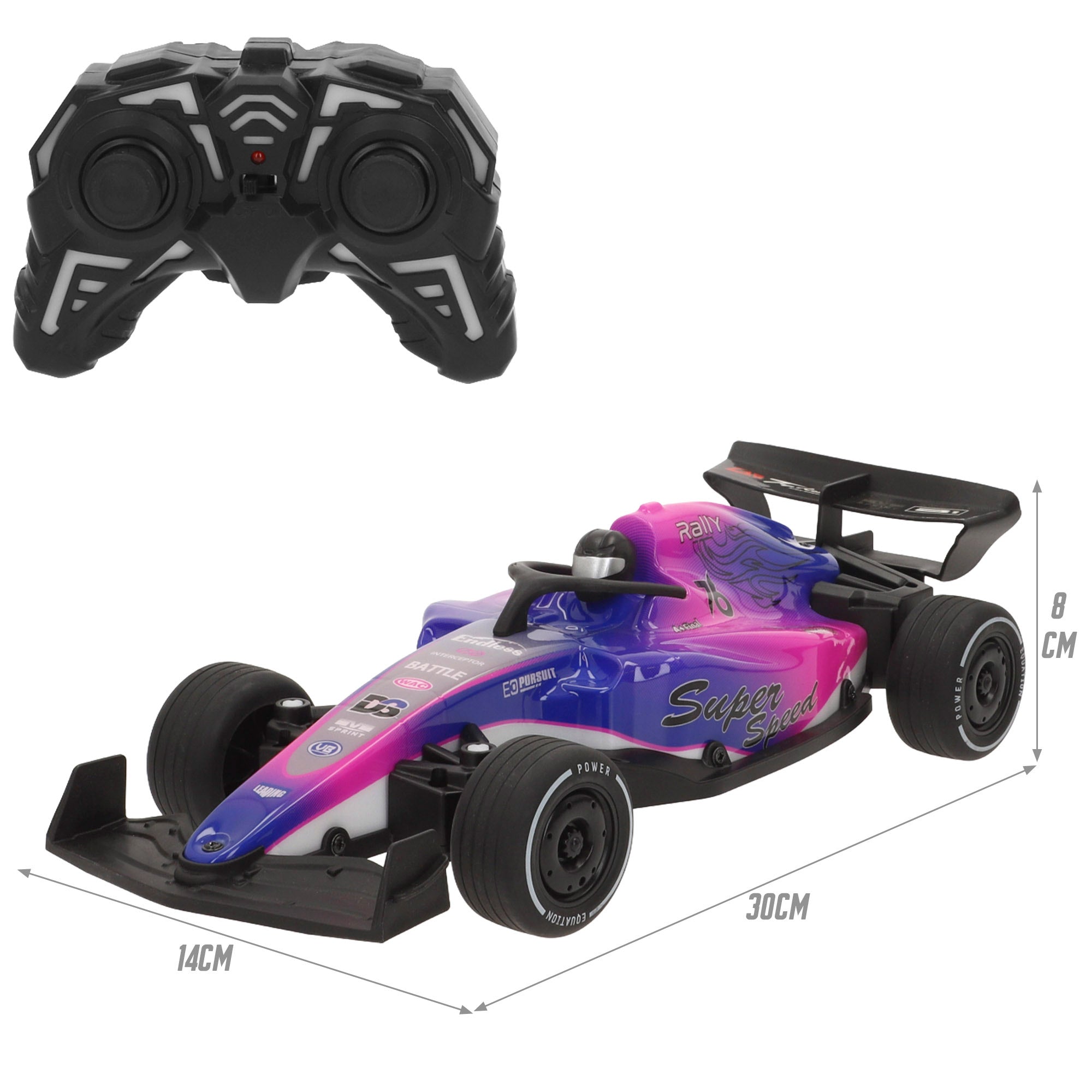 Carro de corrida radiocontrolado com luz 1:16 Speed&Go