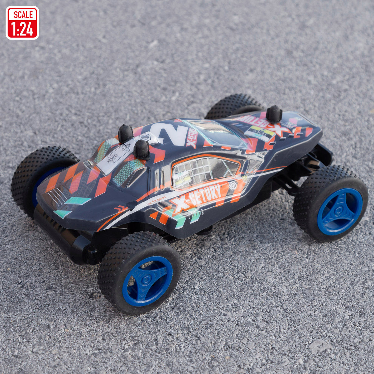 Carro telecomandado rodas de borracha 1:24 Speed & Go