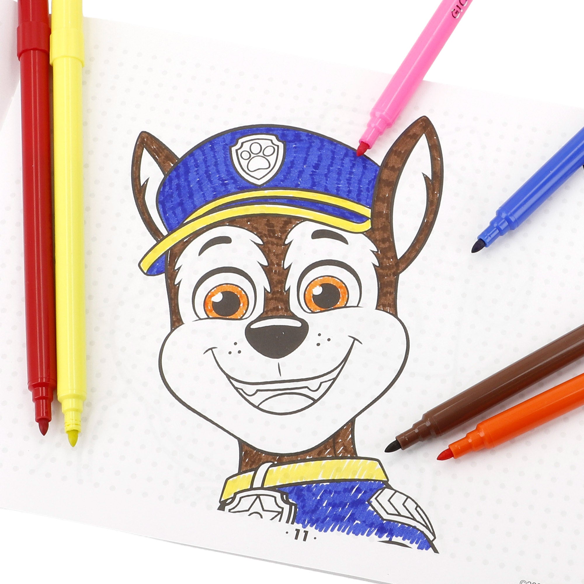 Patrulha Pata Escola de Desenho com Quadros e Canetas de Feltro +3 anos
