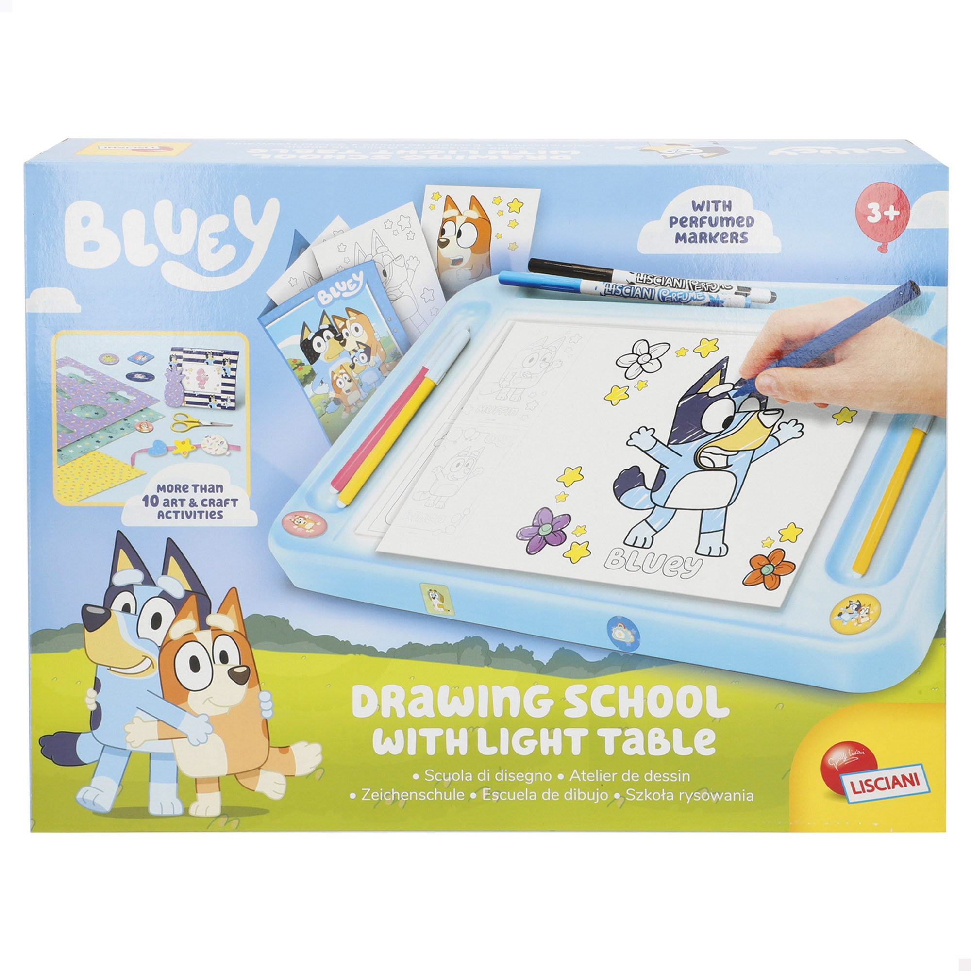 Bluey Mesa de Desenho com Luz e Acessórios + 3 anos