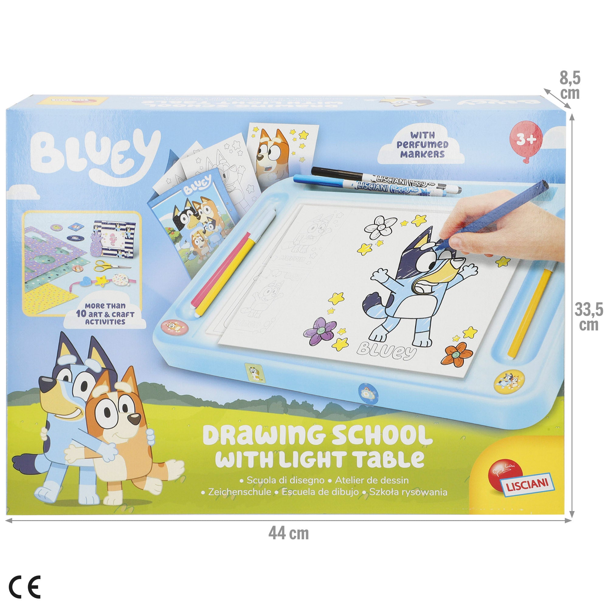 Bluey Mesa de Desenho com Luz e Acessórios + 3 anos