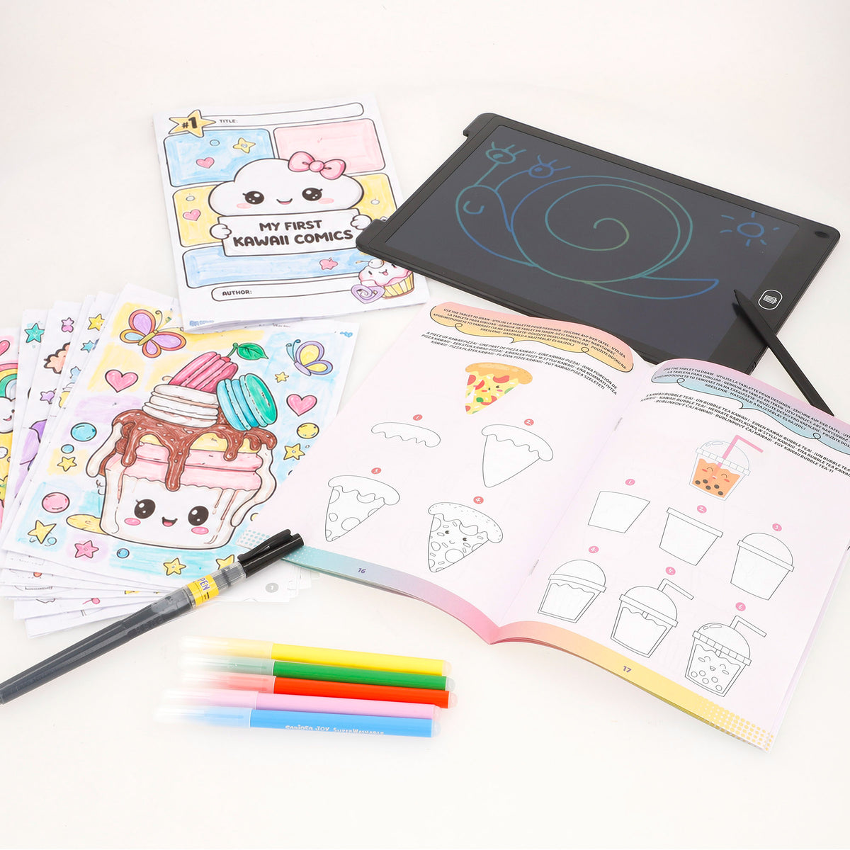 Lisciani Conjunto de desenho kawaii + 7 anos
