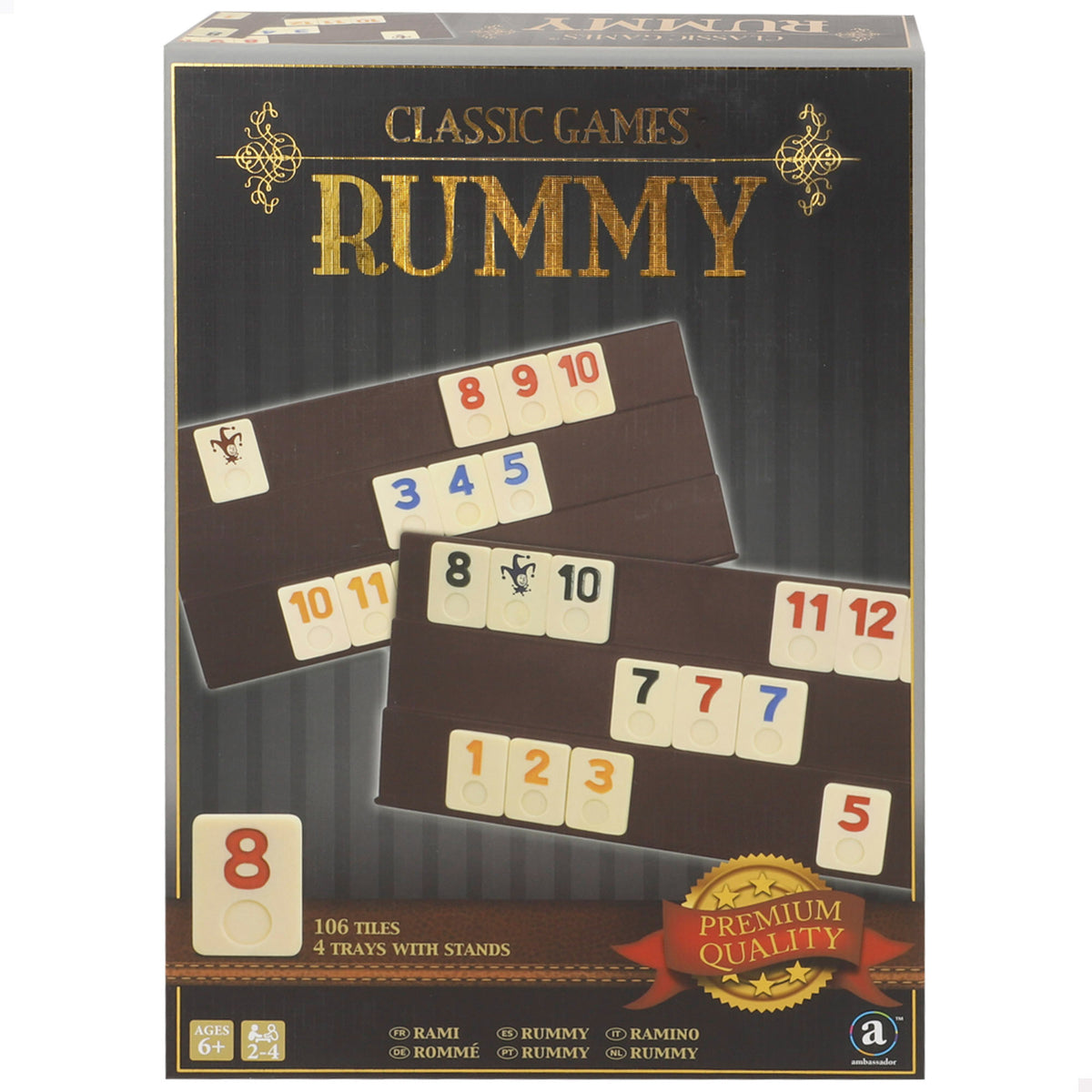 Jogo Rummy 4 suportes + 6 anos CB Games