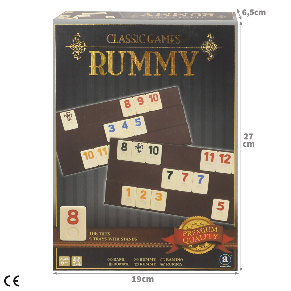 Jogo Rummy 4 suportes + 6 anos CB Games