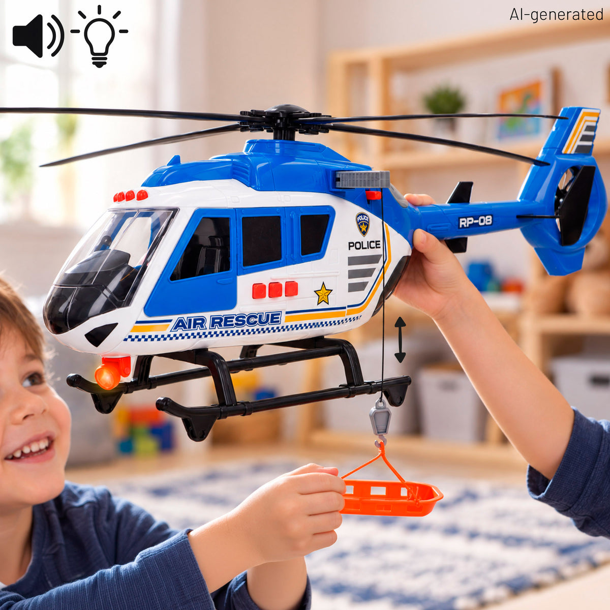 Helicóptero de resgate policial + 3 anos Teamsterz
