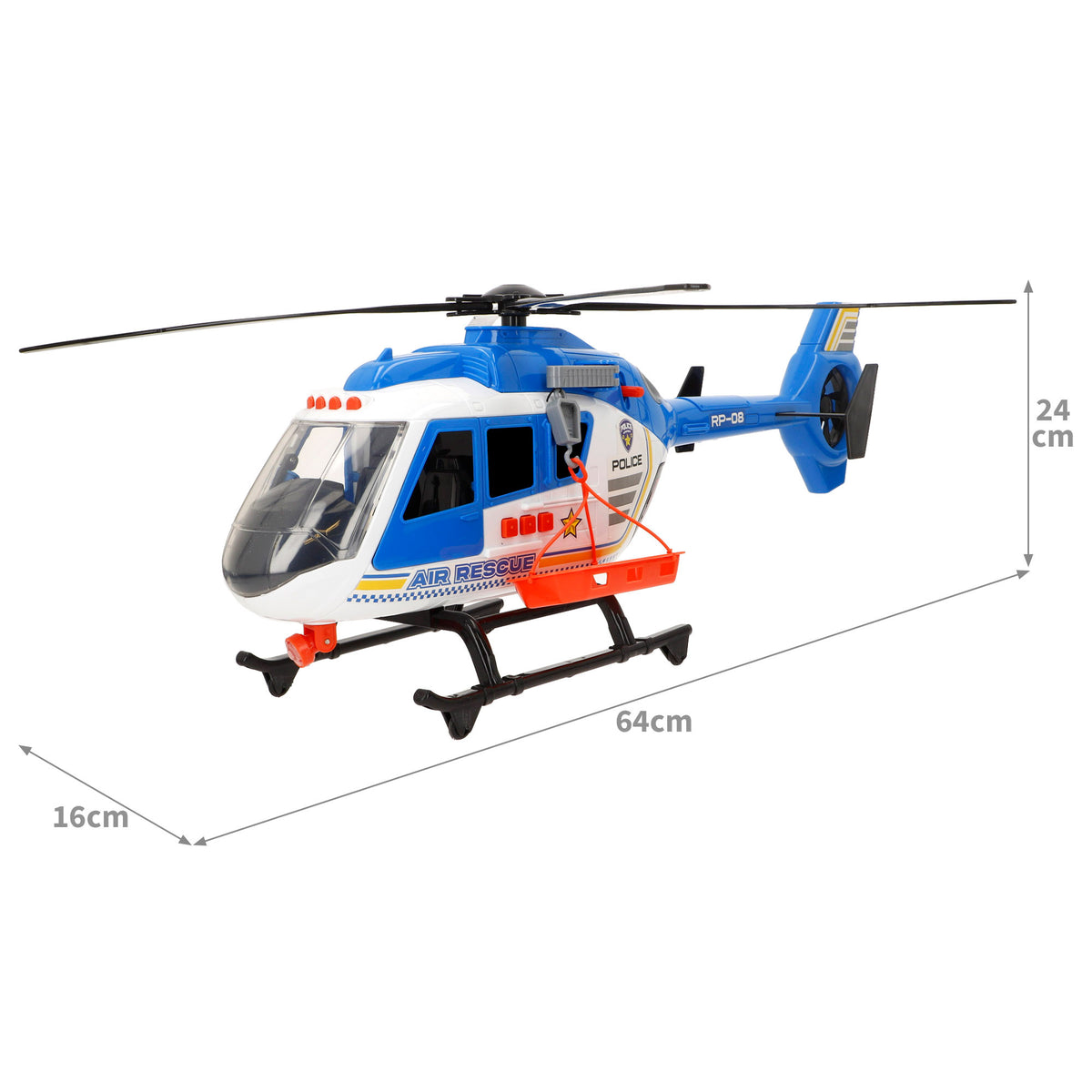 Helicóptero de resgate policial + 3 anos Teamsterz