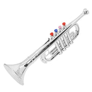 Trompete de brincar prateado com 4 teclas 42 cm Bontempi