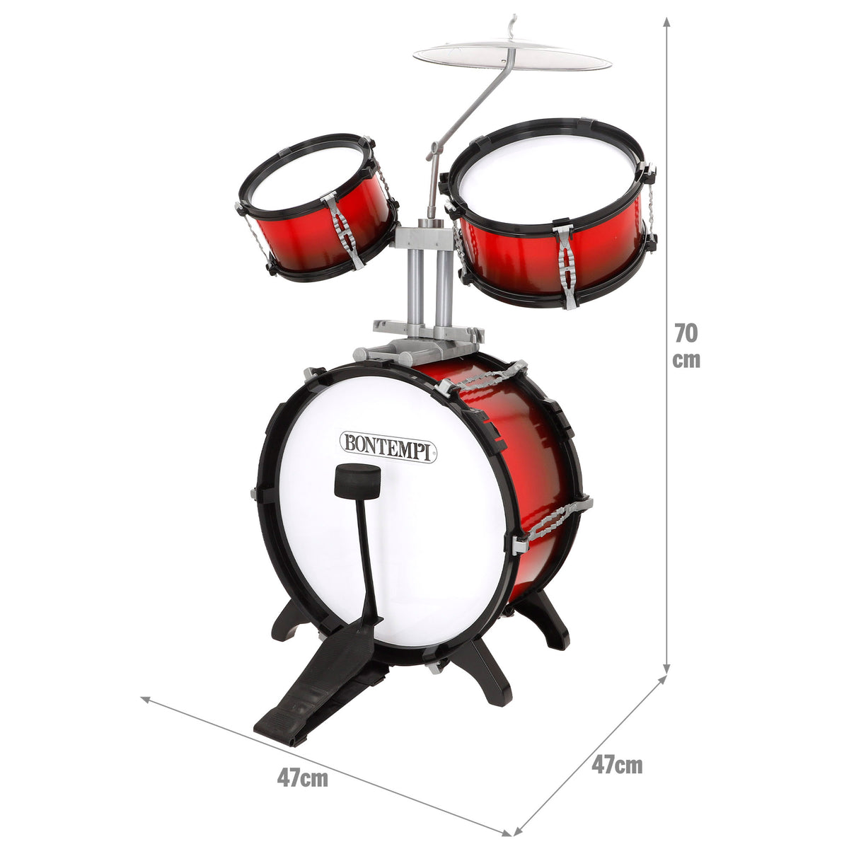 Bateria infantil com banco 47x47x70 cm Bontempi