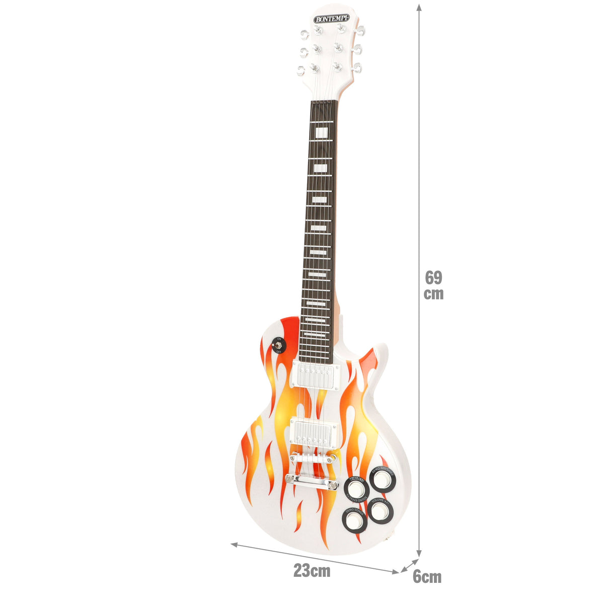 Guitarra eletrónica para crianças 69 cm com microfone de cabeça Bontempi