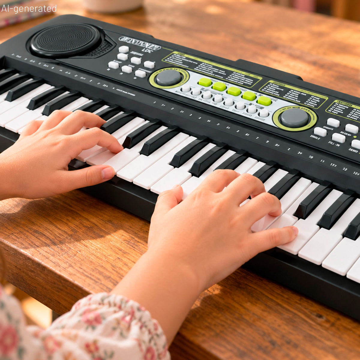 Teclado eletrónico para crianças de 49 teclas com 100 sons e função de aprendizagem Bontempi