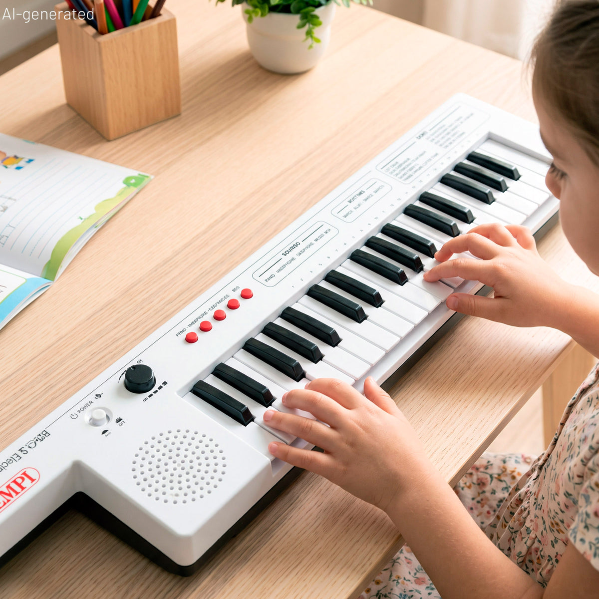 Teclado eletrónico para crianças tipo keytar 37 teclas Bontempi