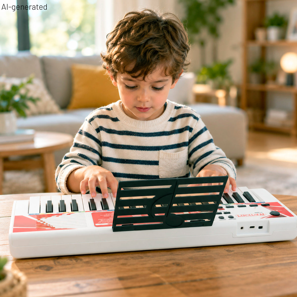 Teclado eletrónico para crianças 37 teclas com ritmos, sons e função de aprendizagem Bontempi
