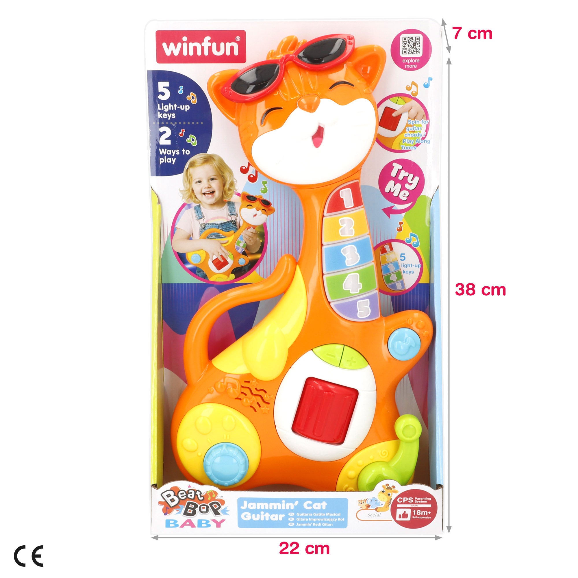 Winfun Guitarra infantil gatinho + 18 meses