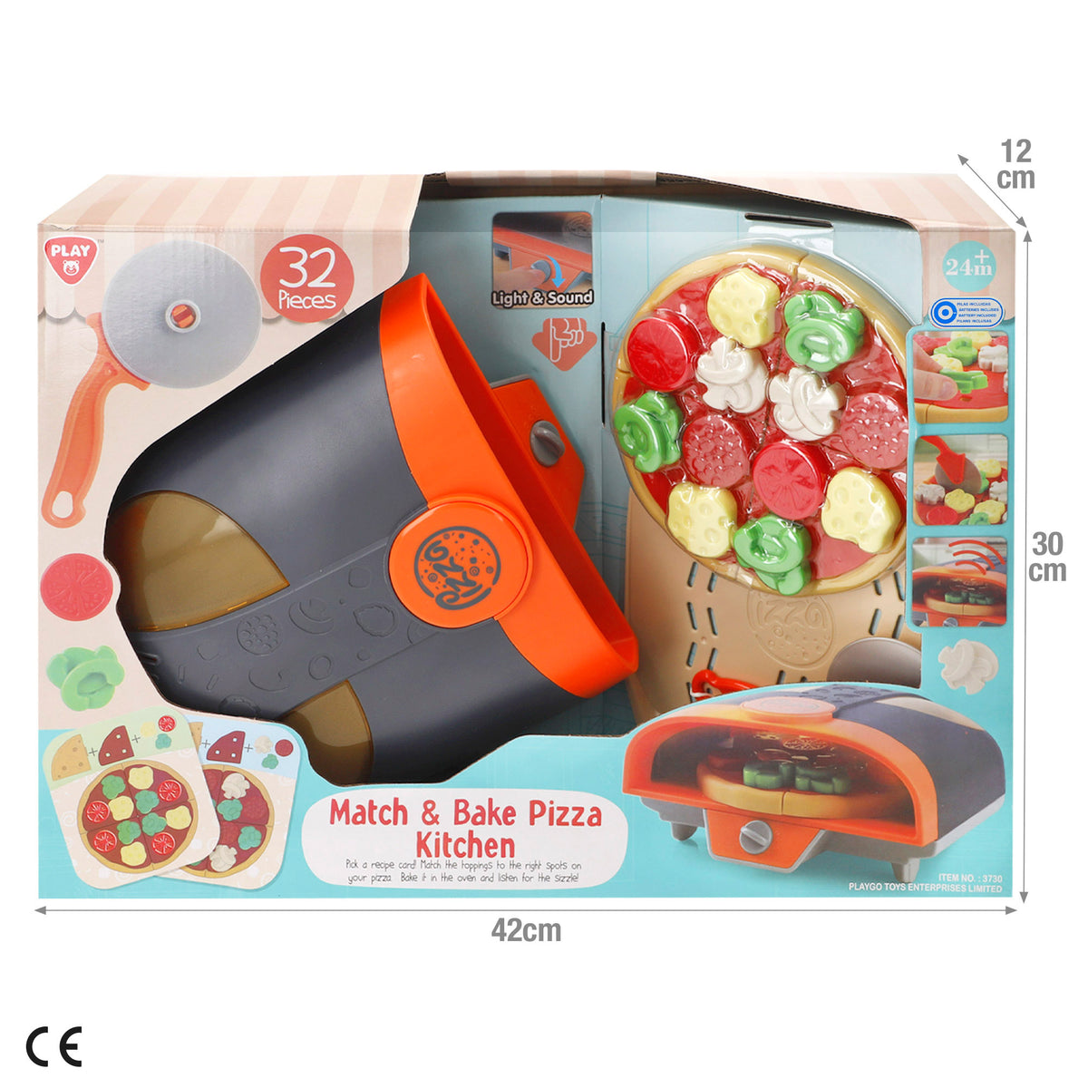 PLAY Forno de pizza com acessórios, luz e som