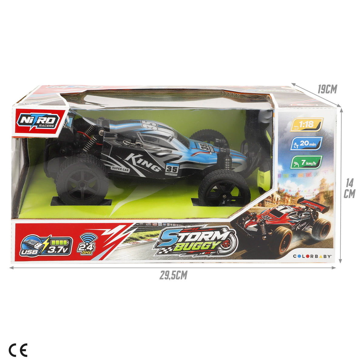Carro de competição telecomandado 1:18 Speed & Go