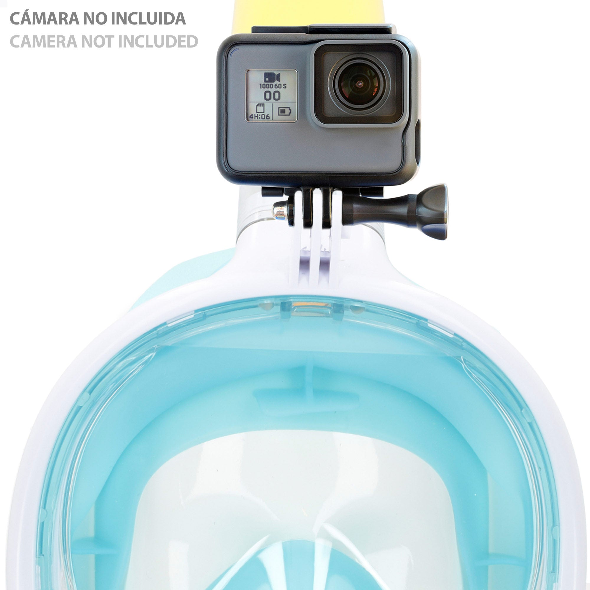 Aqua Sport Máscara de Snorkel para Criança com Suporte para Câmara