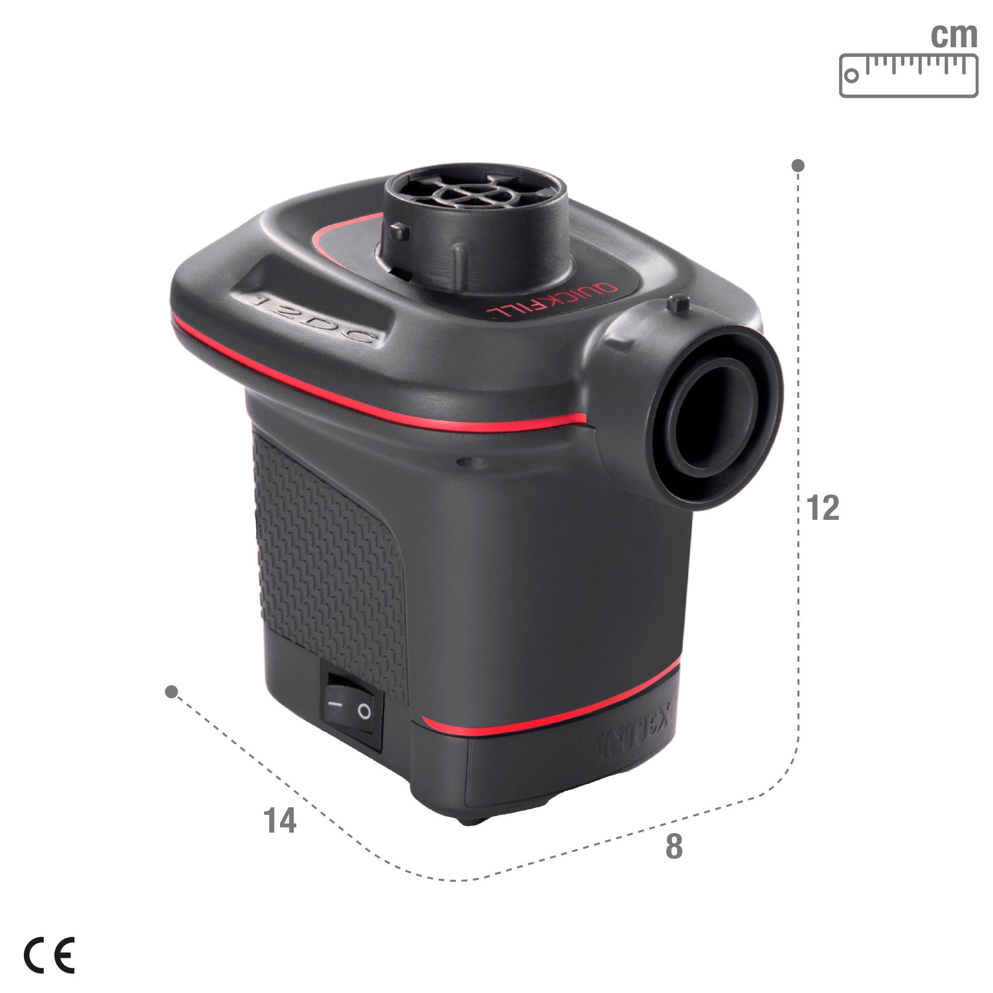 Bomba de ar elétrica INTEX Quick Fill com adaptador para automóvel 12V