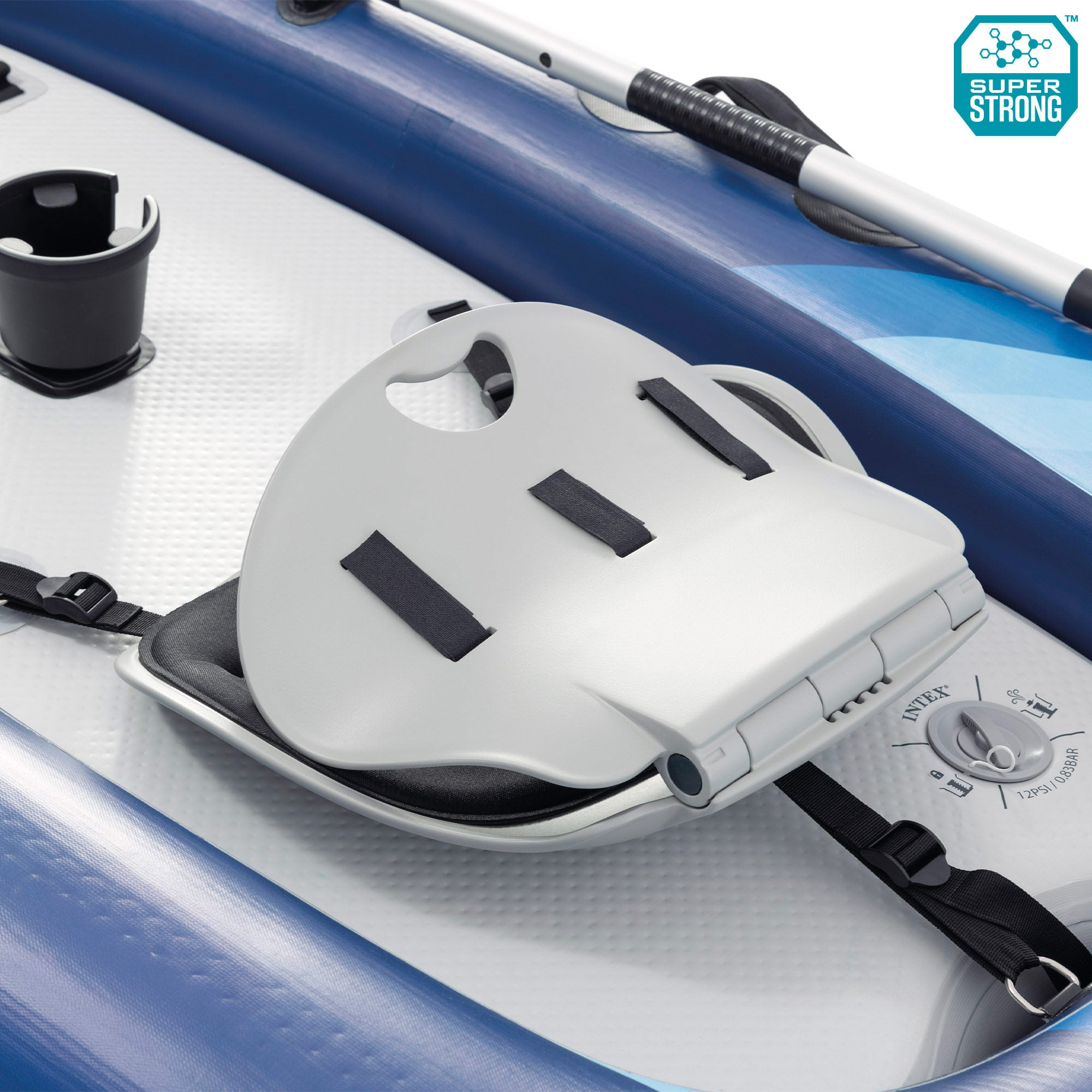 Caiaque insuflável INTEX Dakota Quest para 1 pessoa com paddle, bomba e mochila.
