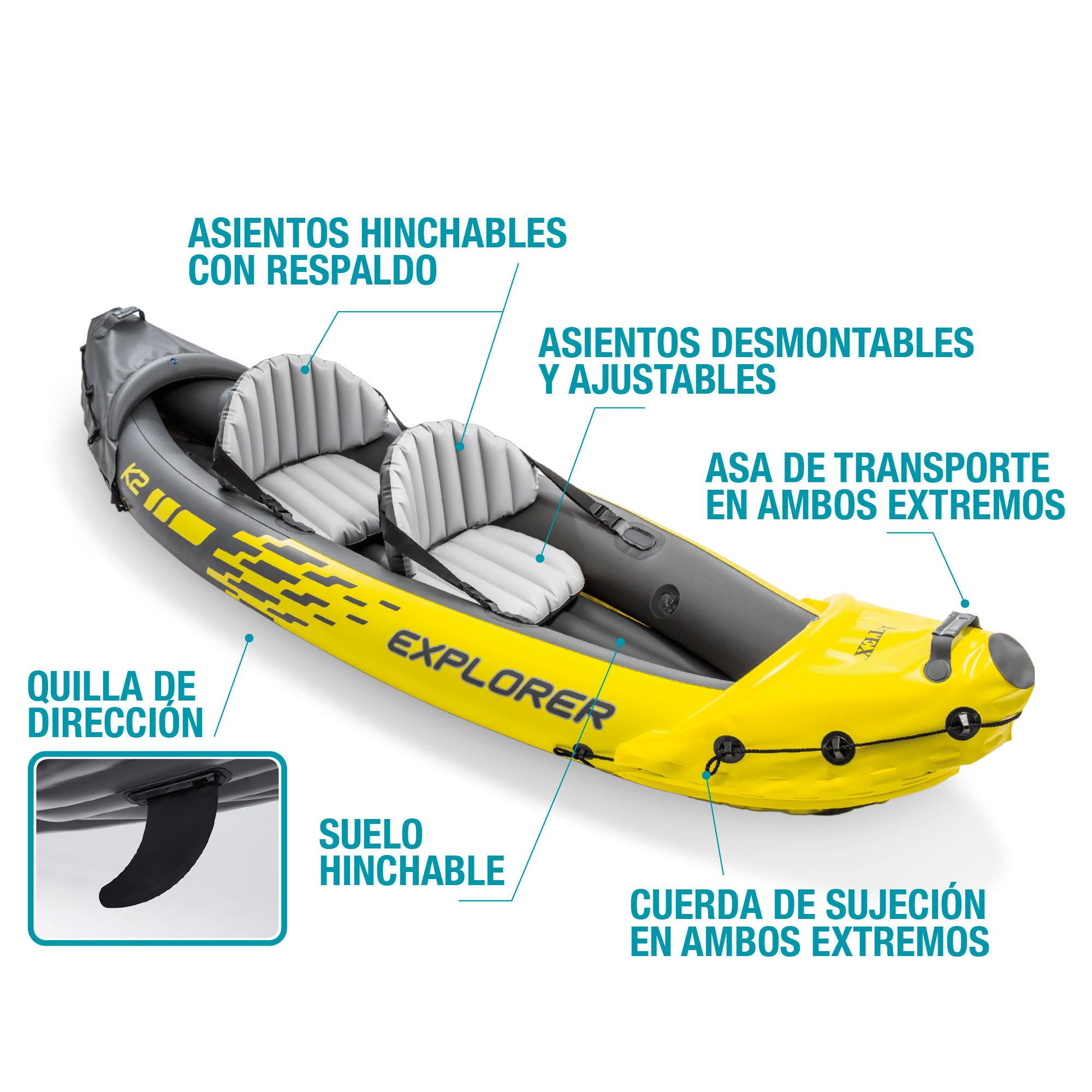 Caiaque insuflável INTEX Explorer K2