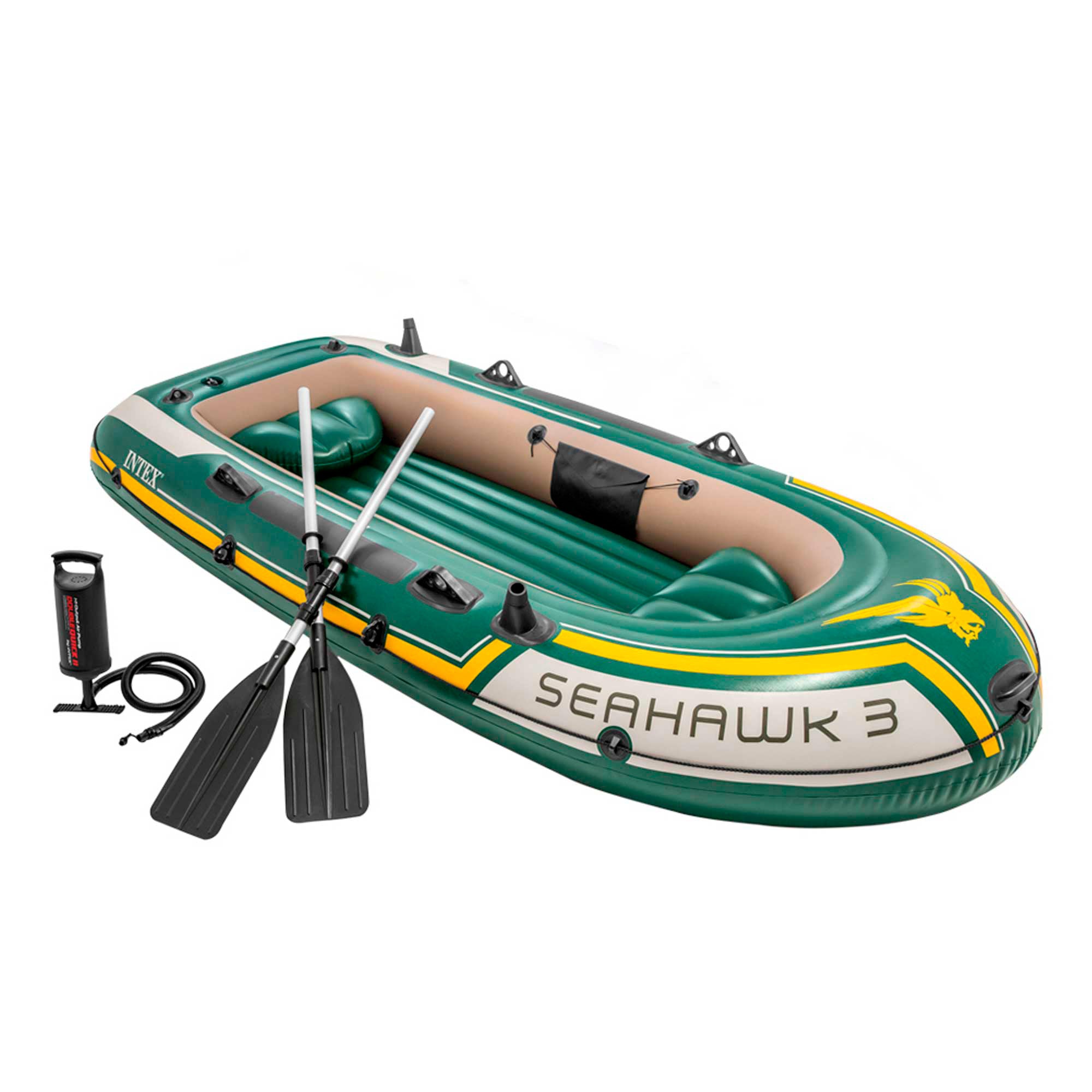 Bote insuflável INTEX Seahawk 3 com remos em alumínio - 295x137x43 cm