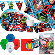 Serviço de louça e decoração infantil dos Vingadores, descartável, 66 peças