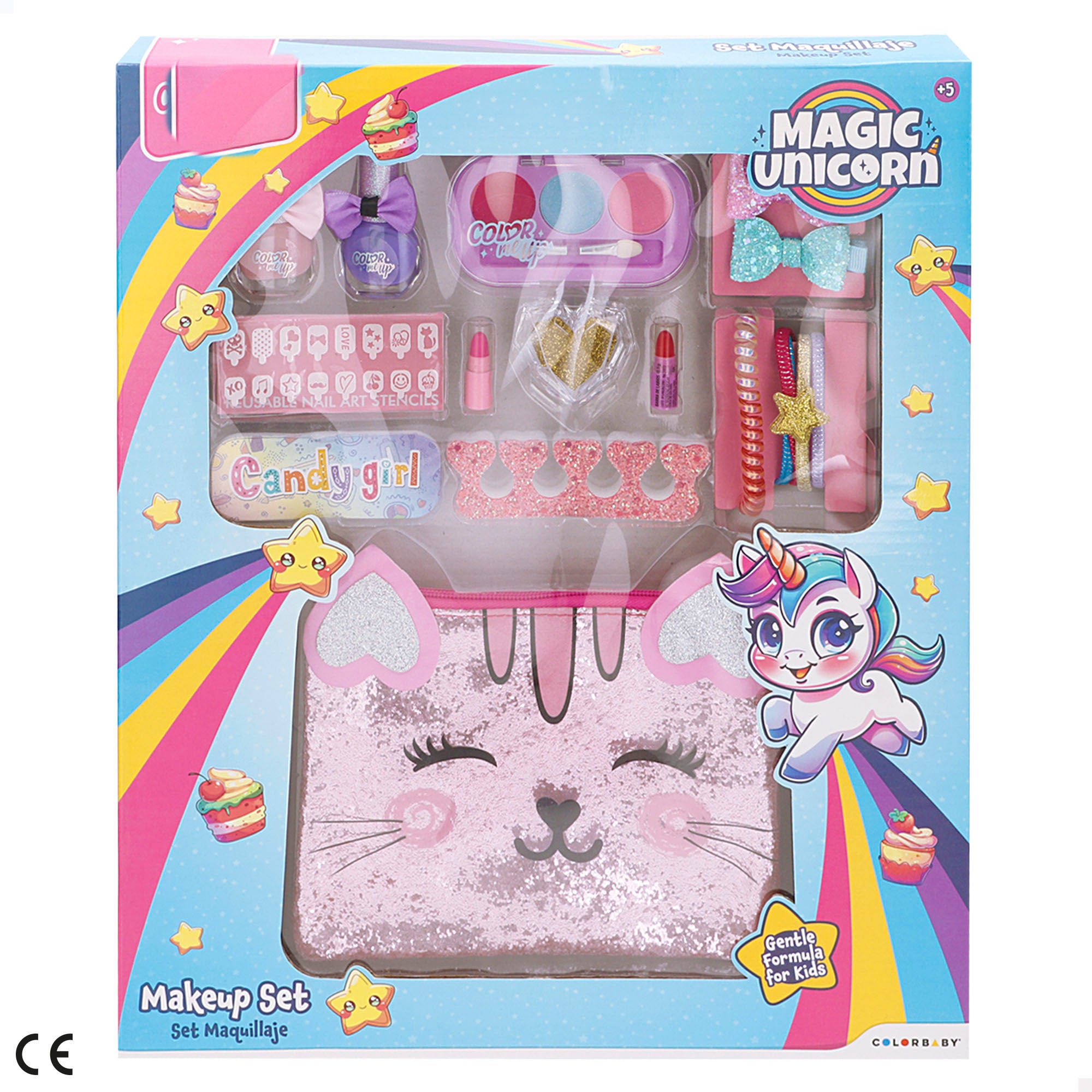 Conjunto de maquilhagem COLORBABY com acessórios e necessaire